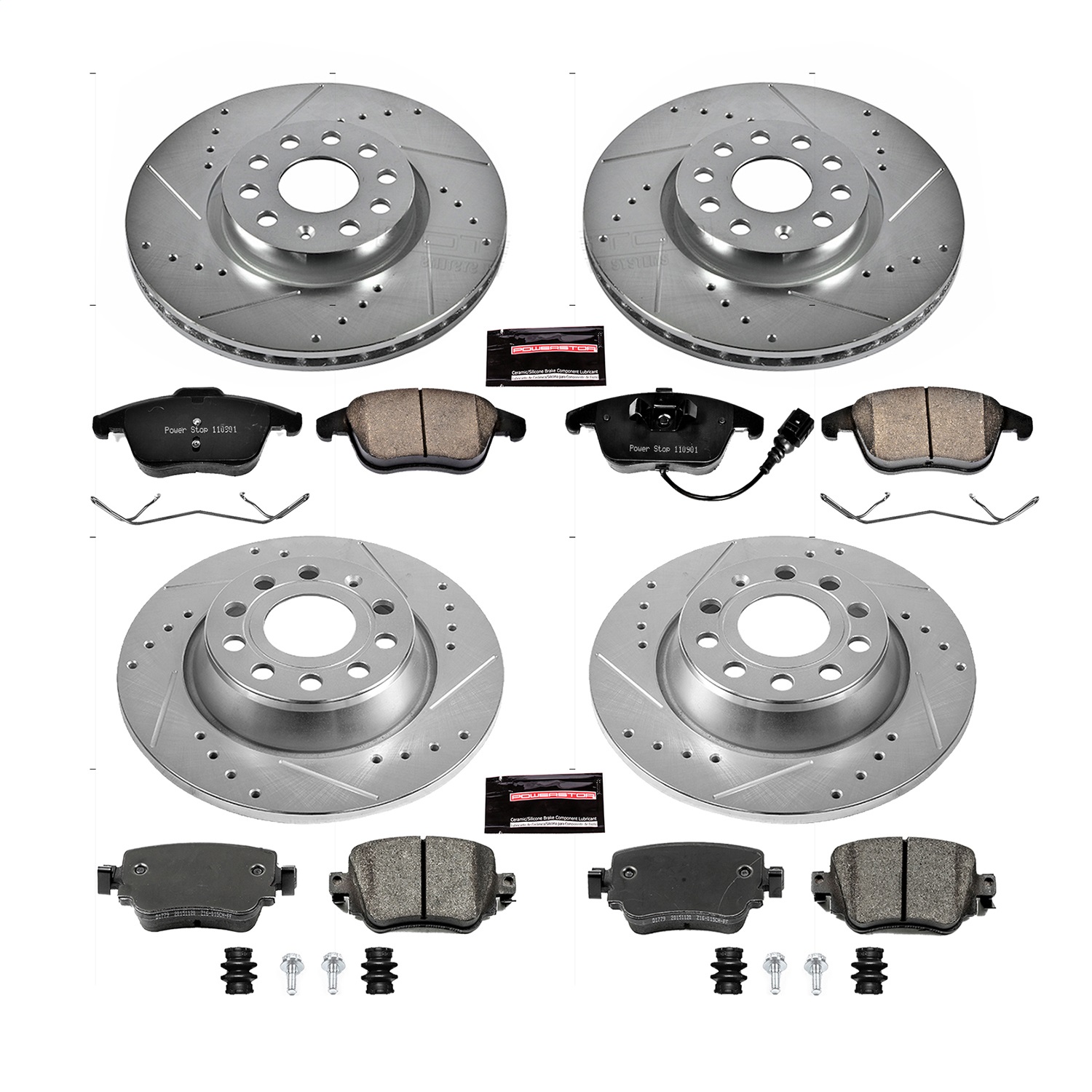 Power Stop - K7537 - Front and Rear - Disc Brake Pad and Rotor Kit