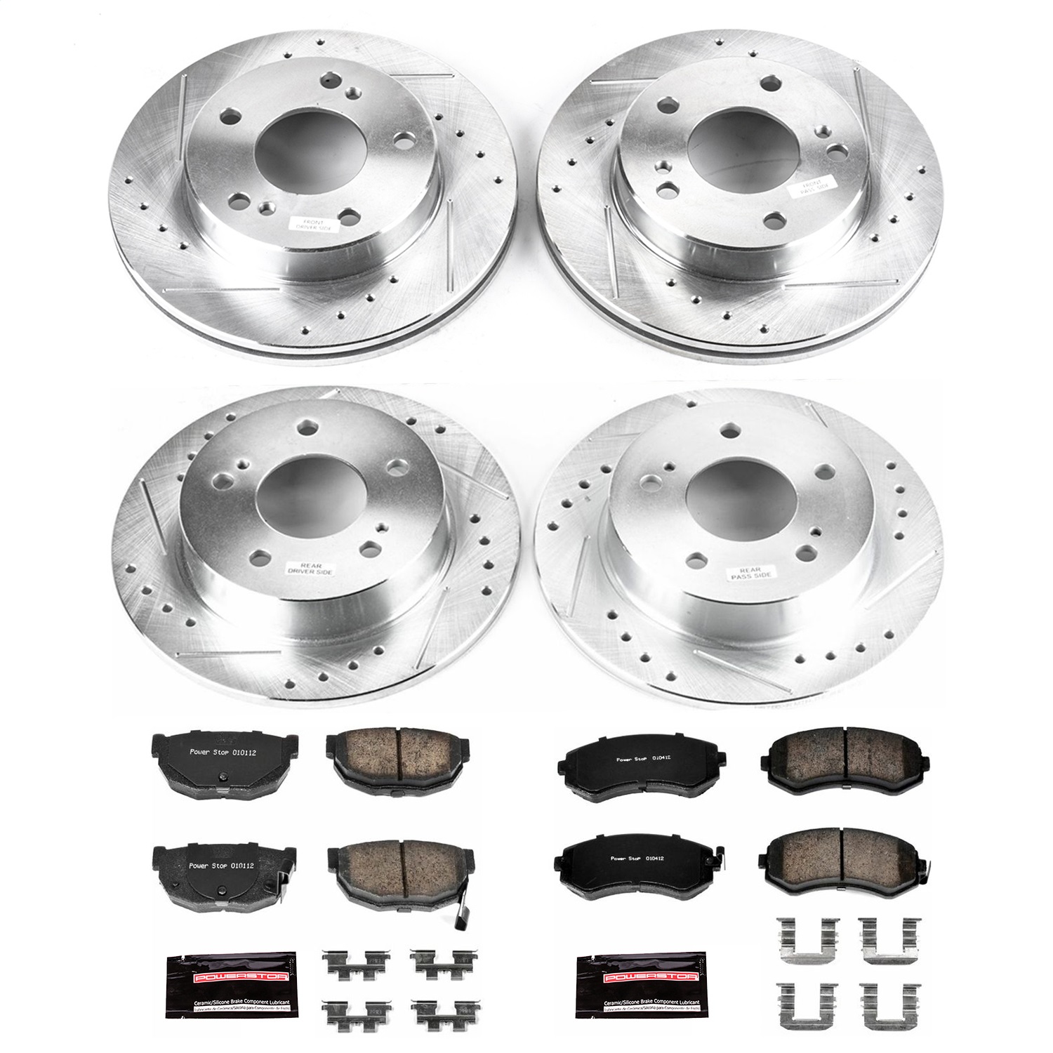 Power Stop - K755 - Front and Rear - Disc Brake Pad and Rotor Kit
