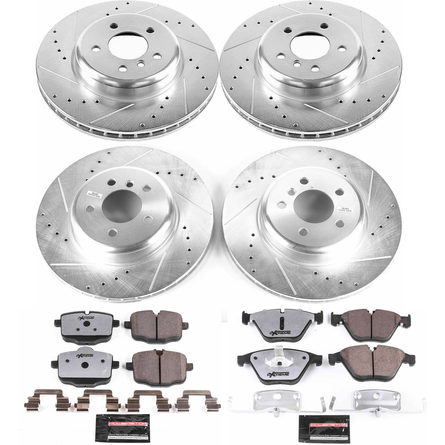 Power Stop - K7552-26 - Front and Rear - Disc Brake Pad and Rotor Kit