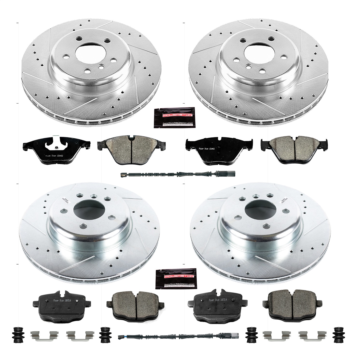 Power Stop - K7552 - Front and Rear - Disc Brake Pad and Rotor Kit