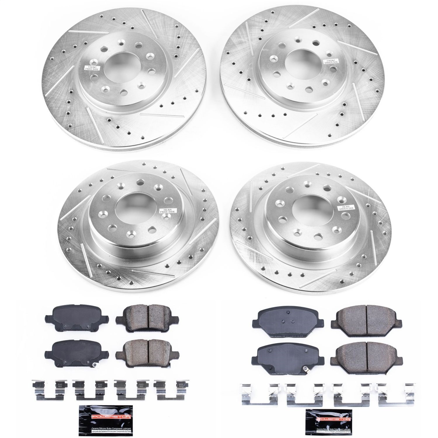 Power Stop - K7557 - Front and Rear - Disc Brake Pad and Rotor Kit