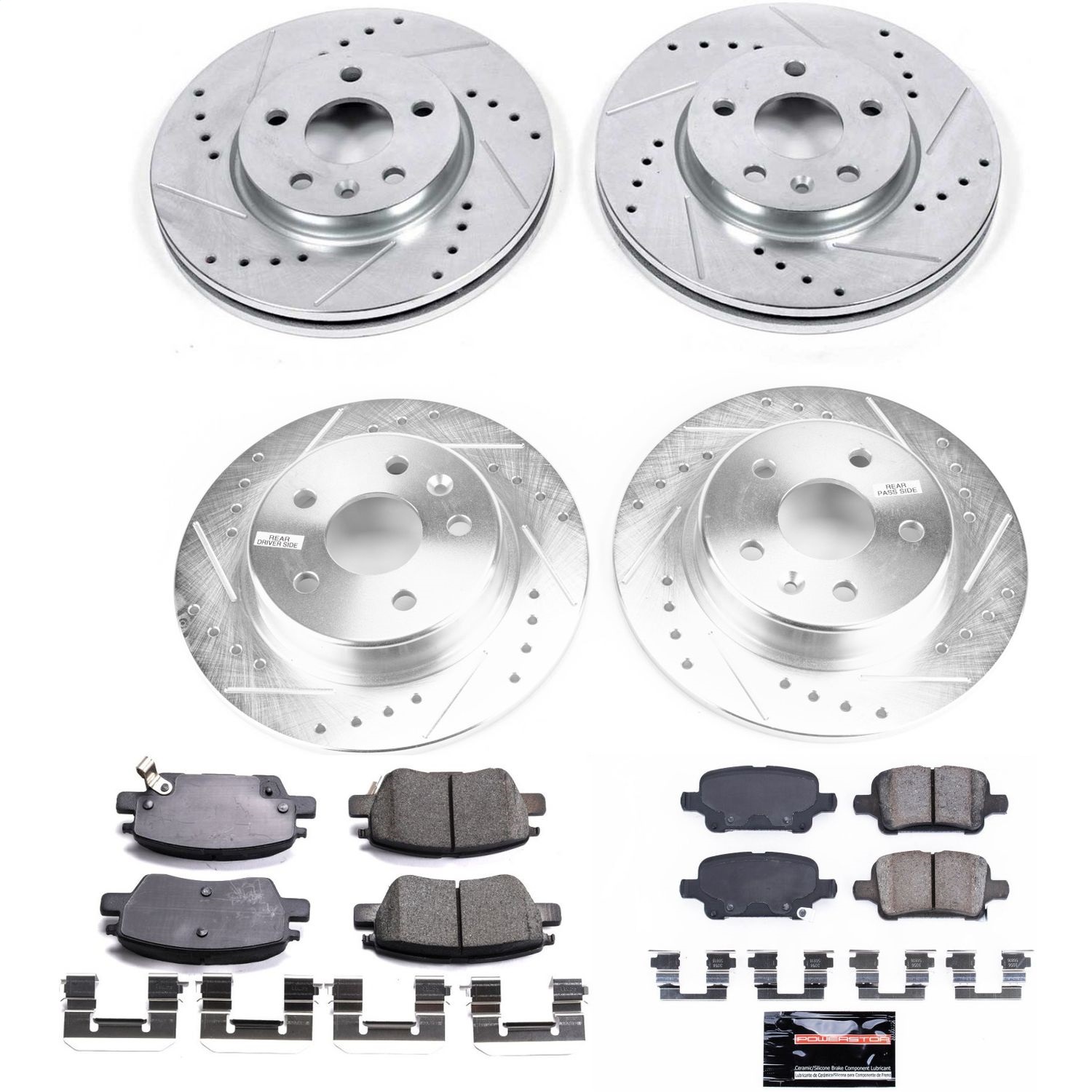 Power Stop - K7561 - Front and Rear - Disc Brake Pad and Rotor Kit