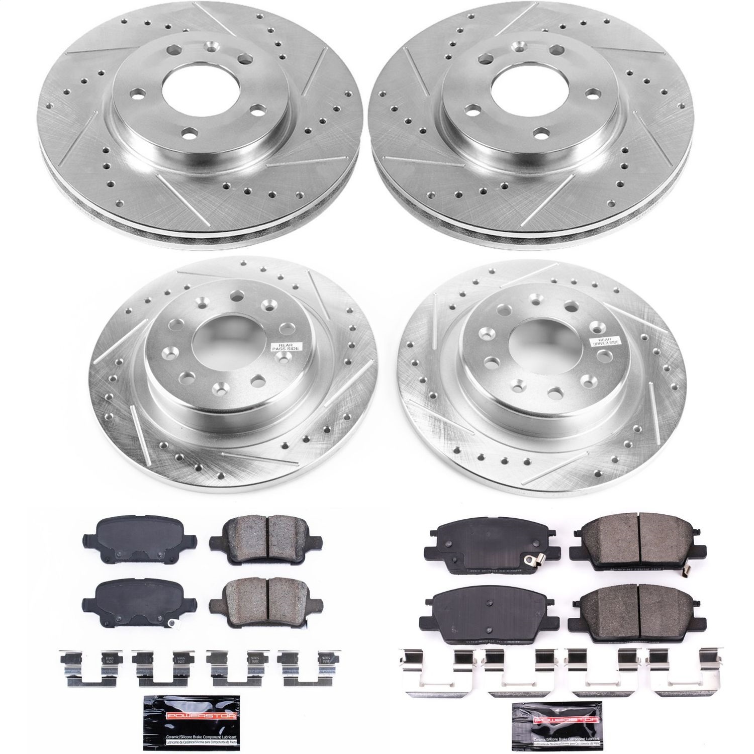 Power Stop - K7566 - Front and Rear - Disc Brake Pad and Rotor Kit