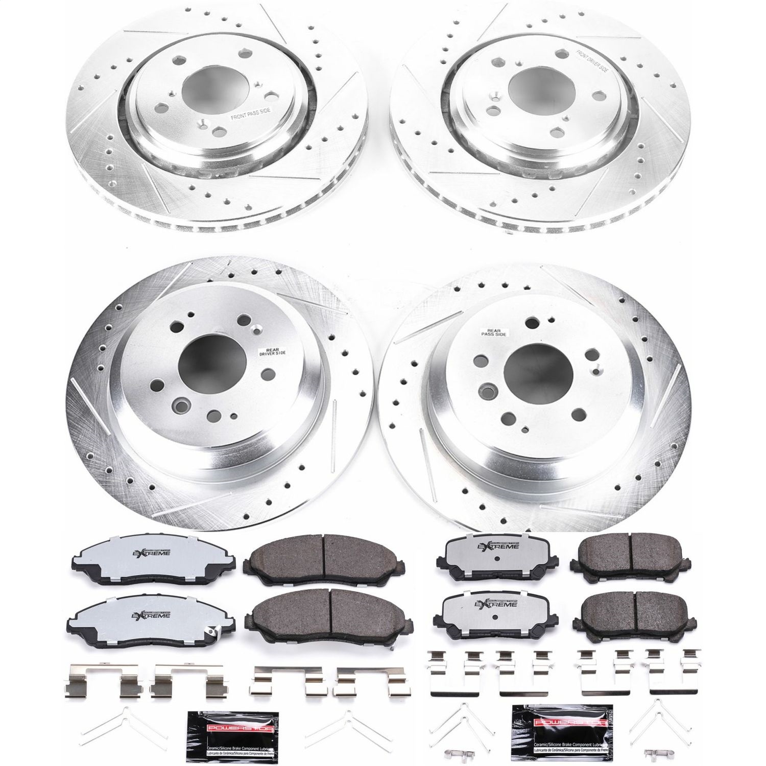 Power Stop - K7576-36 - Front and Rear - Disc Brake Pad and Rotor Kit