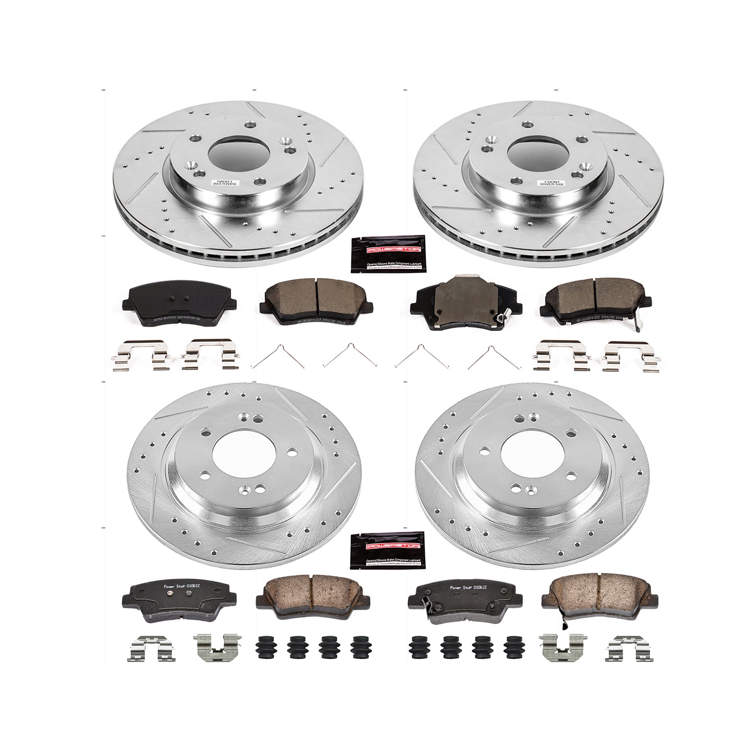 Power Stop - K7580 - Front and Rear - Disc Brake Pad and Rotor Kit