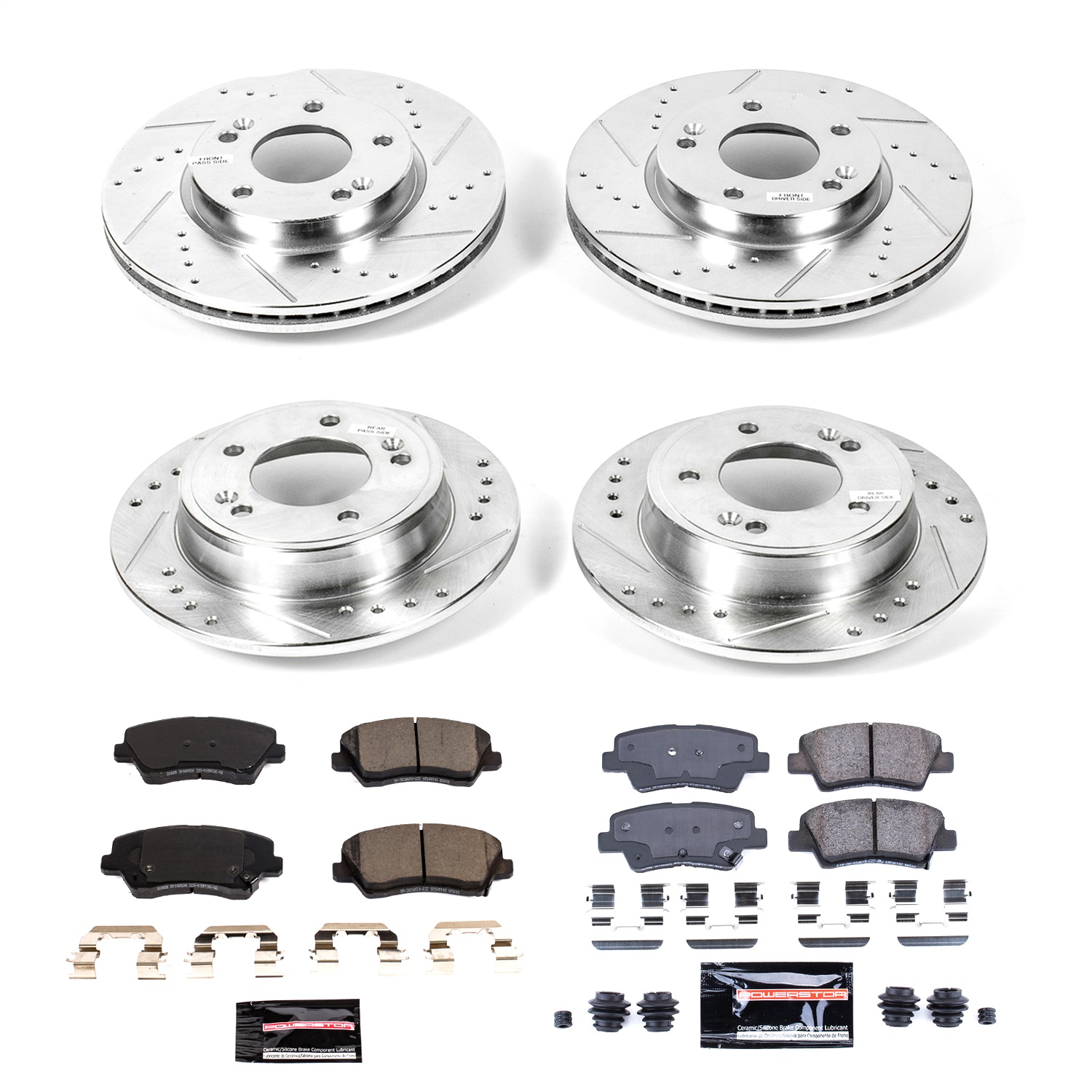 Power Stop - K7582 - Front and Rear - Disc Brake Pad and Rotor Kit
