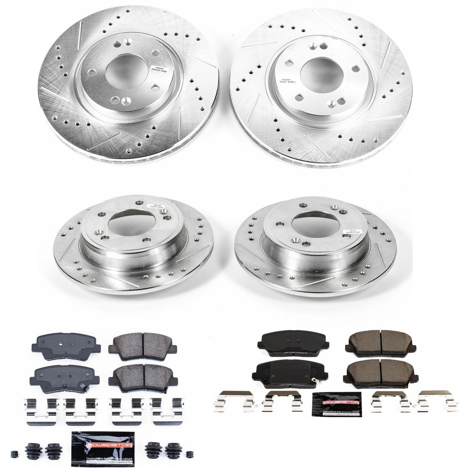 Power Stop - K7583 - Front and Rear - Disc Brake Pad and Rotor Kit