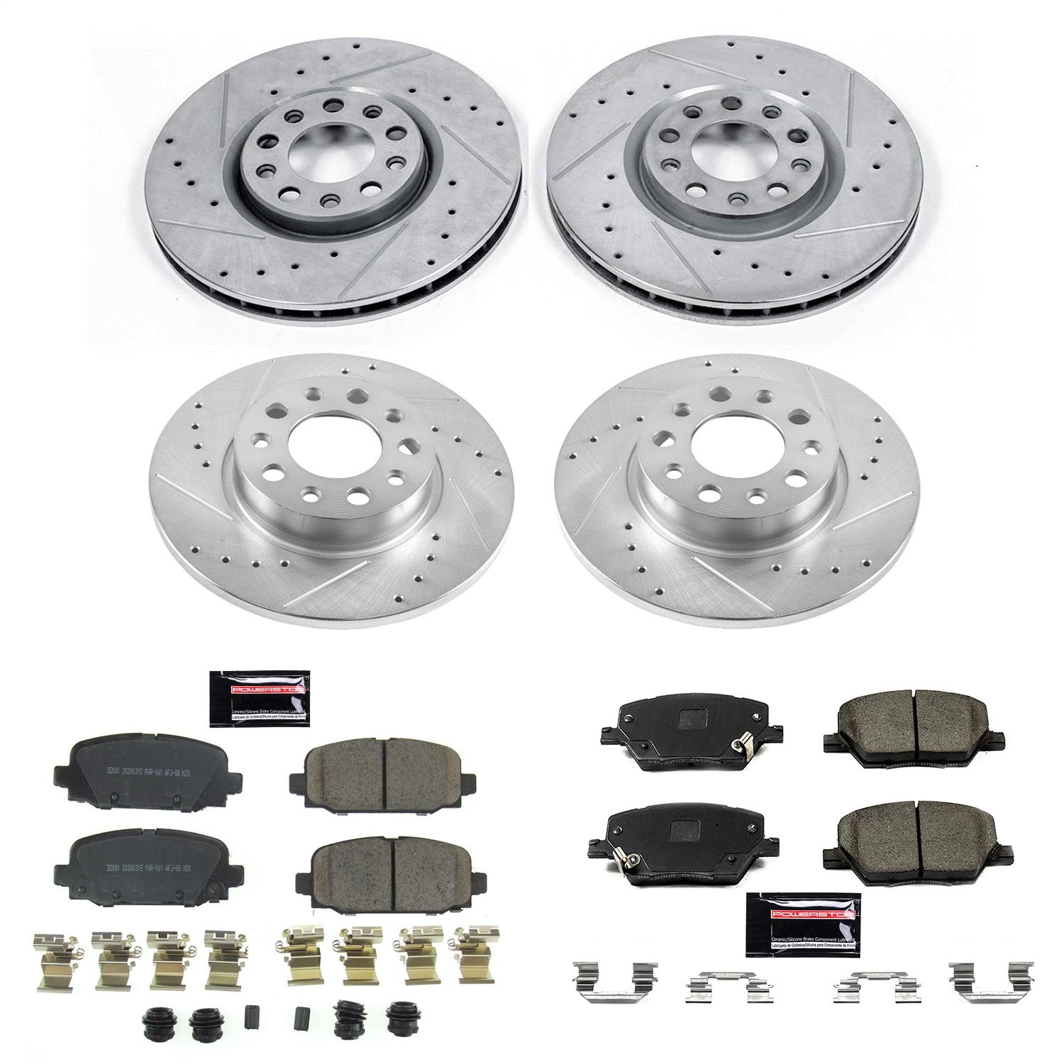Power Stop - K7598 - Front and Rear - Disc Brake Pad and Rotor Kit