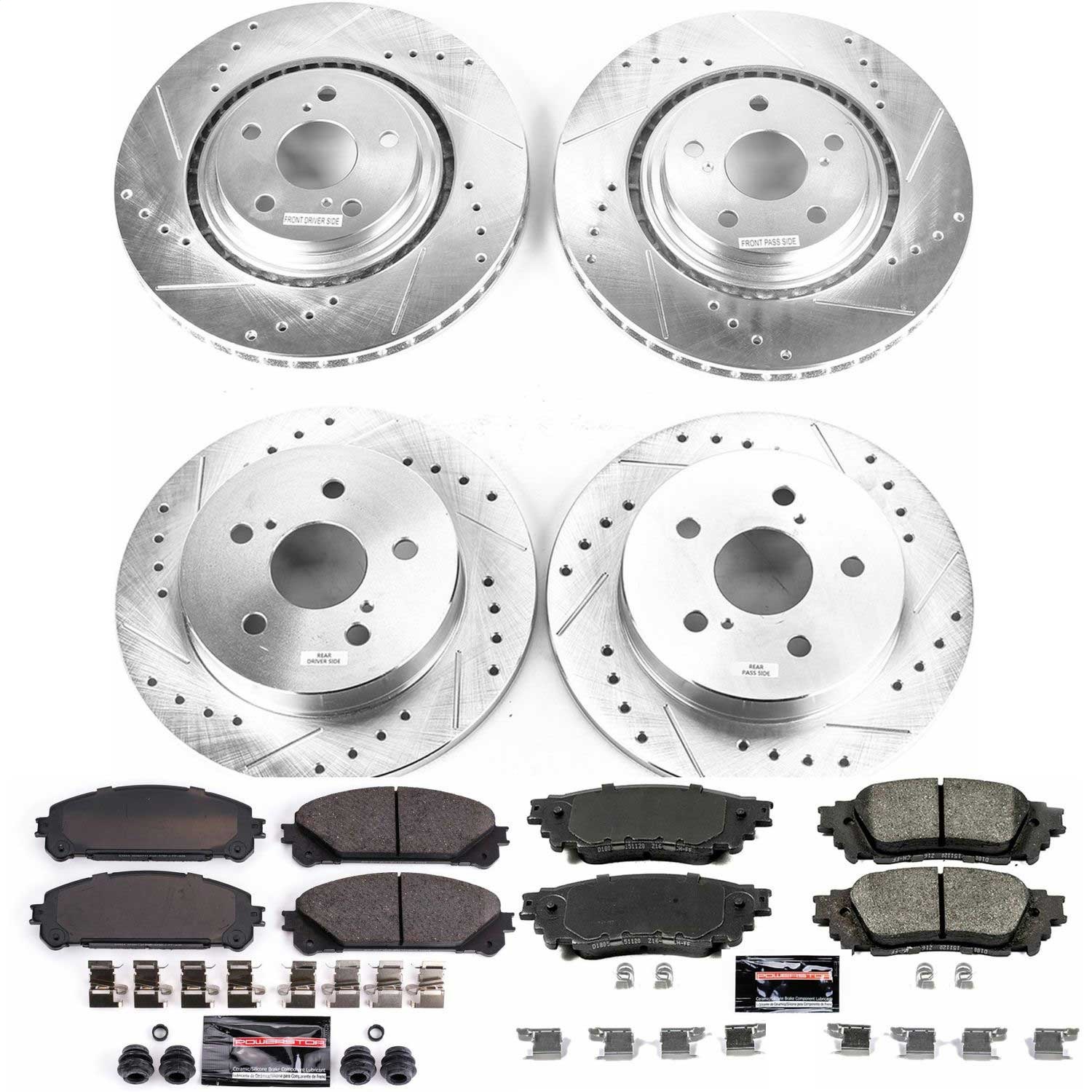 Power Stop - K7605 - Front and Rear - Disc Brake Pad and Rotor Kit