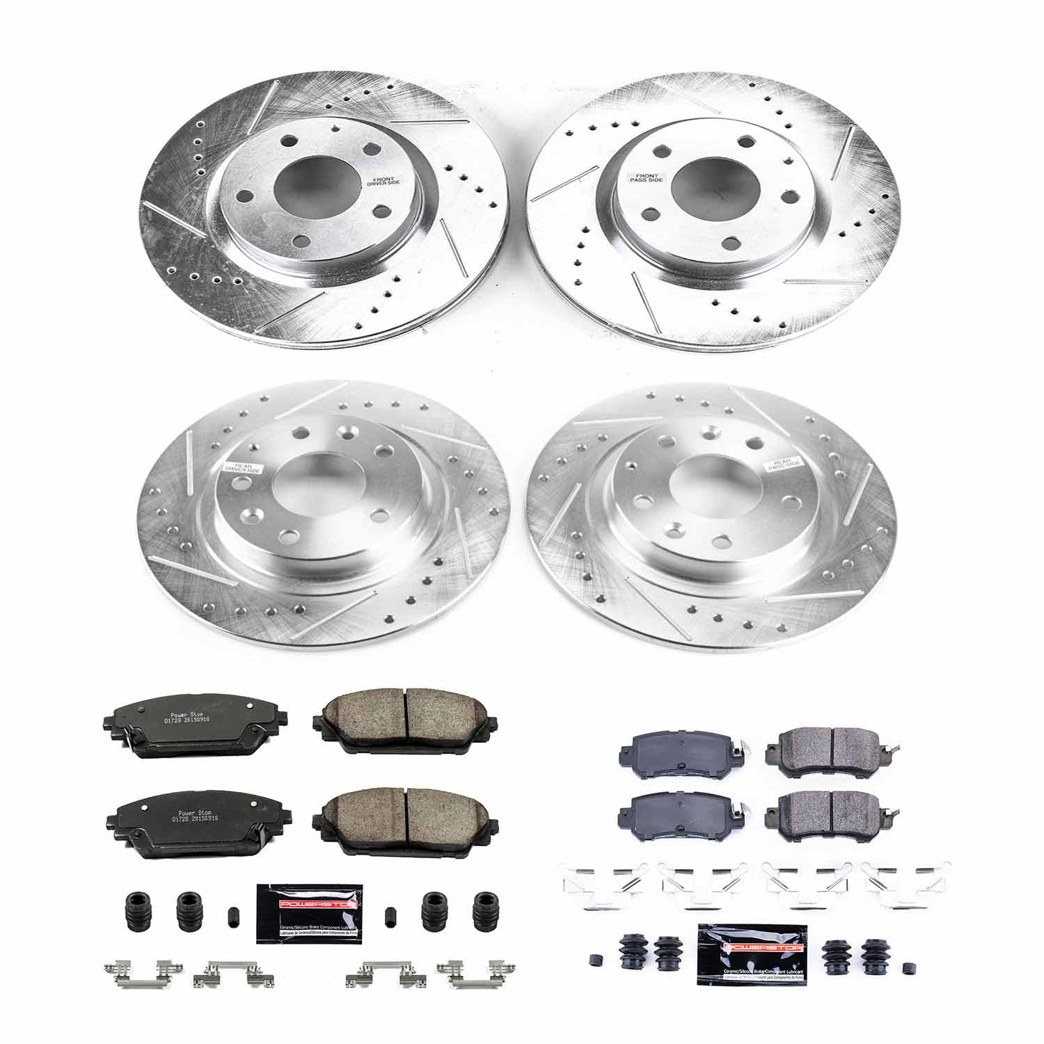 Power Stop - K7607 - Front and Rear - Disc Brake Pad and Rotor Kit