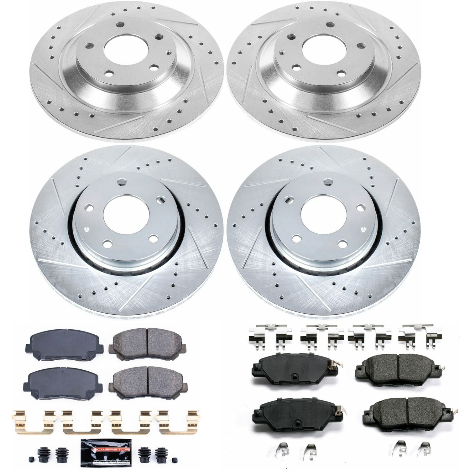 Power Stop - K7609 - Front and Rear - Disc Brake Pad and Rotor Kit