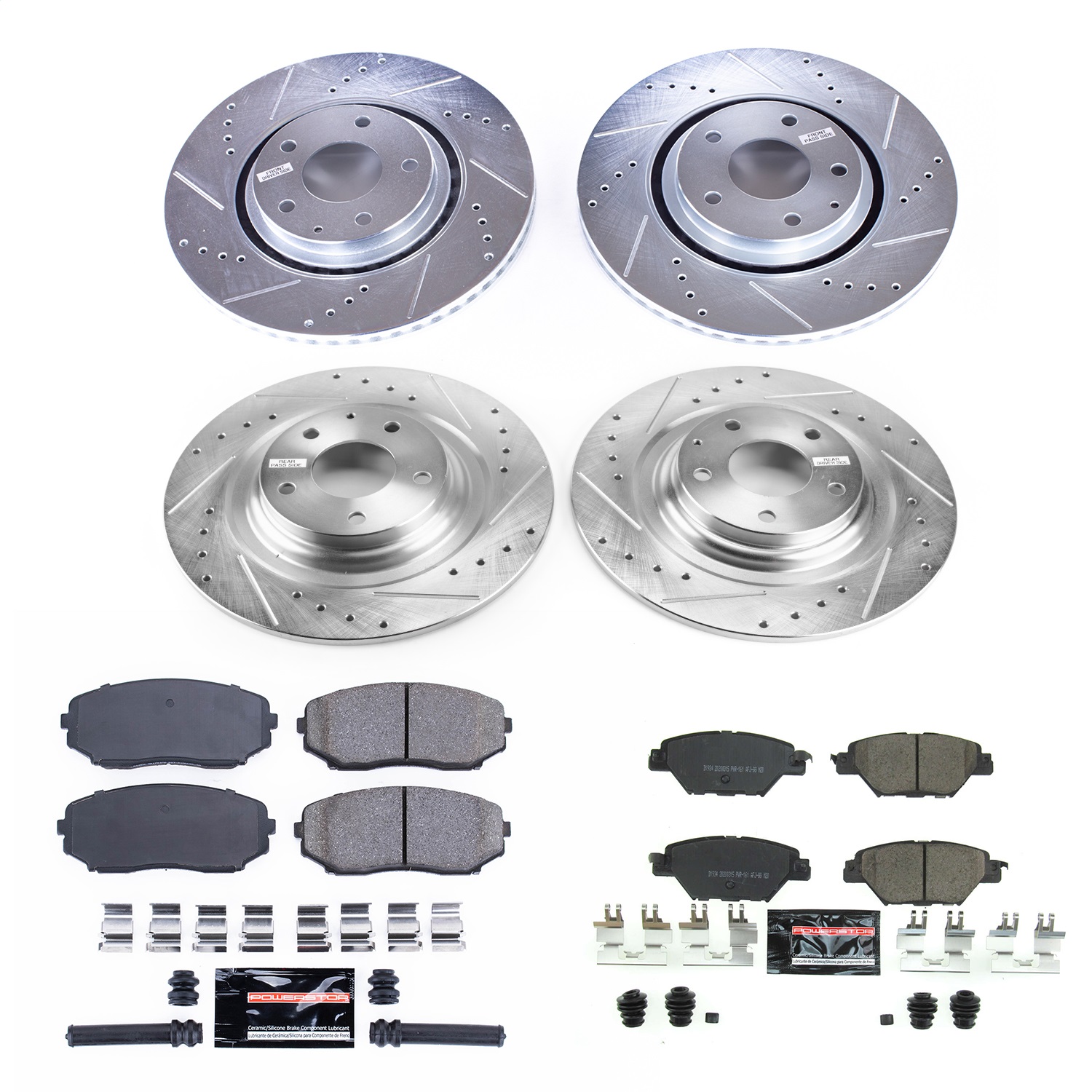 Power Stop - K7610 - Front and Rear - Disc Brake Pad and Rotor Kit
