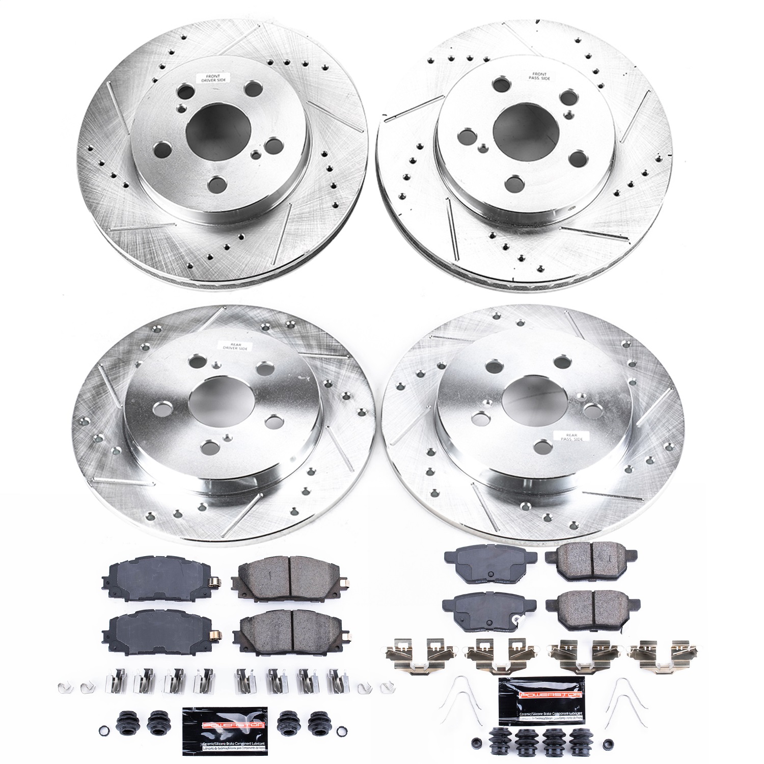 Power Stop - K7632 - Front and Rear - Disc Brake Pad and Rotor Kit