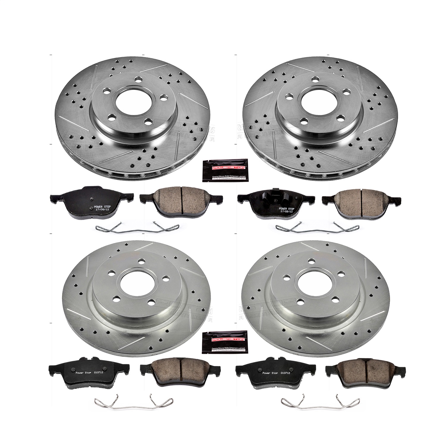 Power Stop - K7635 - Front and Rear - Disc Brake Pad and Rotor Kit