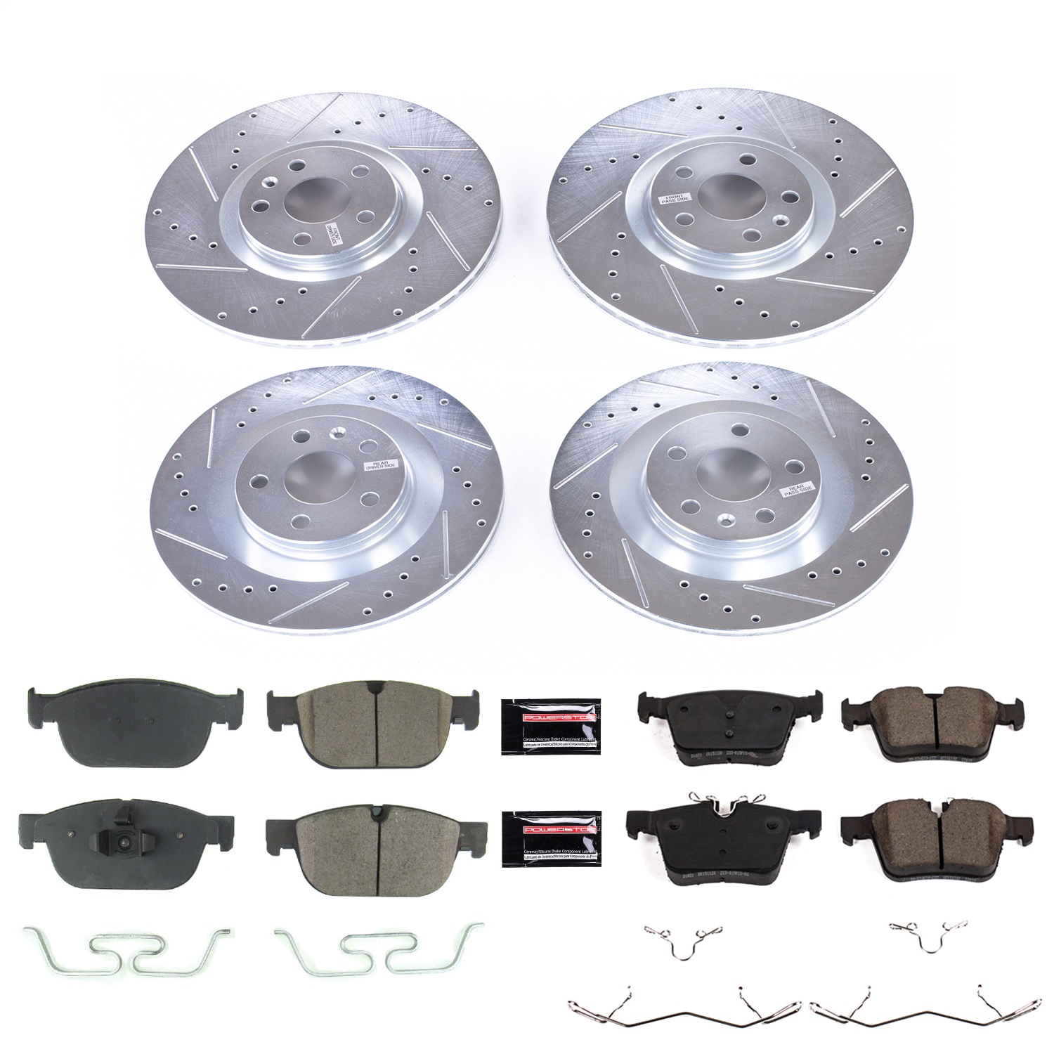 Power Stop - K7644 - Front and Rear - Disc Brake Pad and Rotor Kit