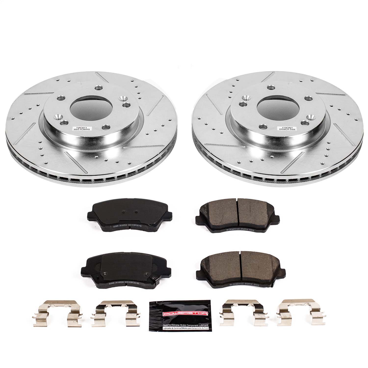 Power Stop - K7672 - Front - Disc Brake Pad and Rotor Kit