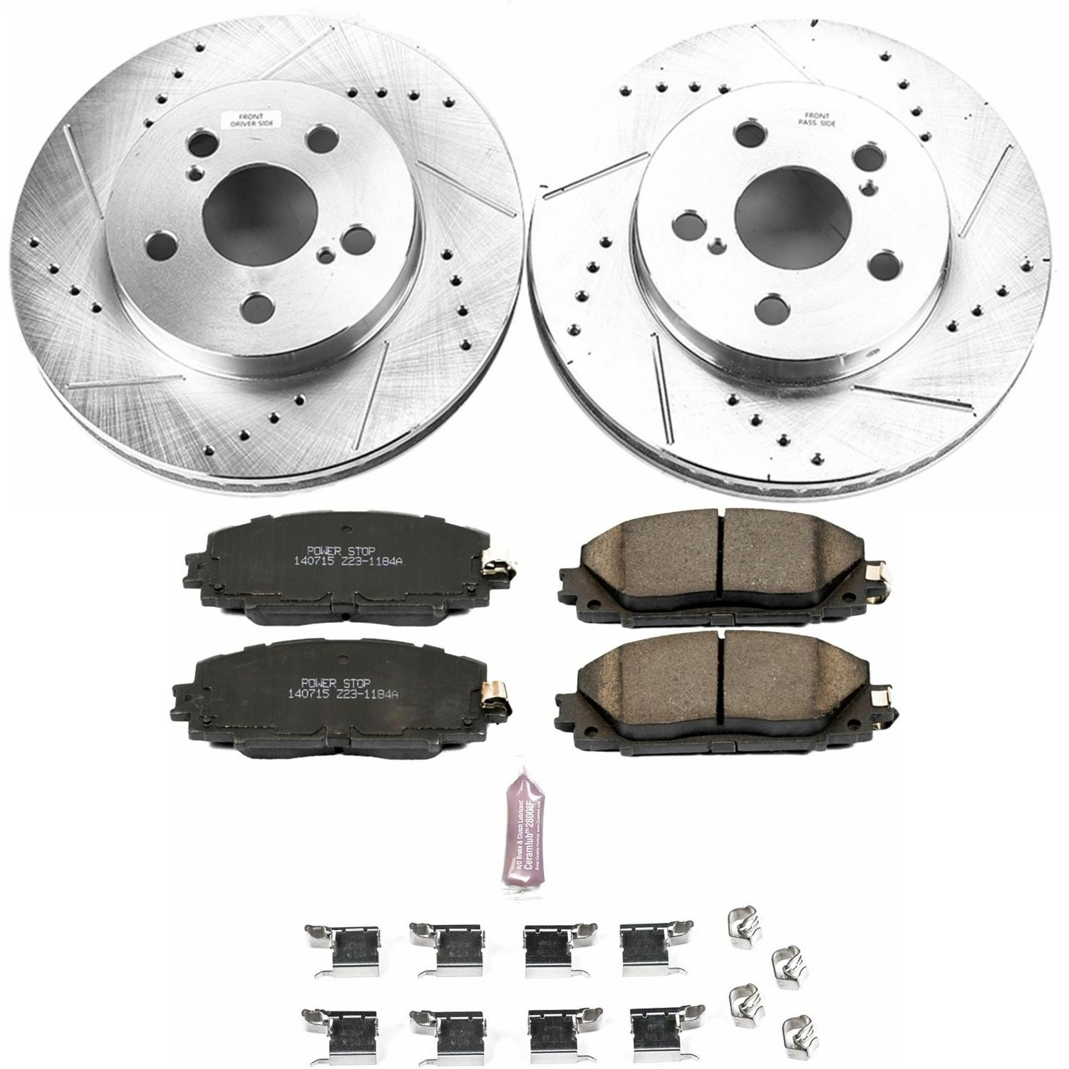 Power Stop - K7701 - Front - Disc Brake Pad and Rotor Kit
