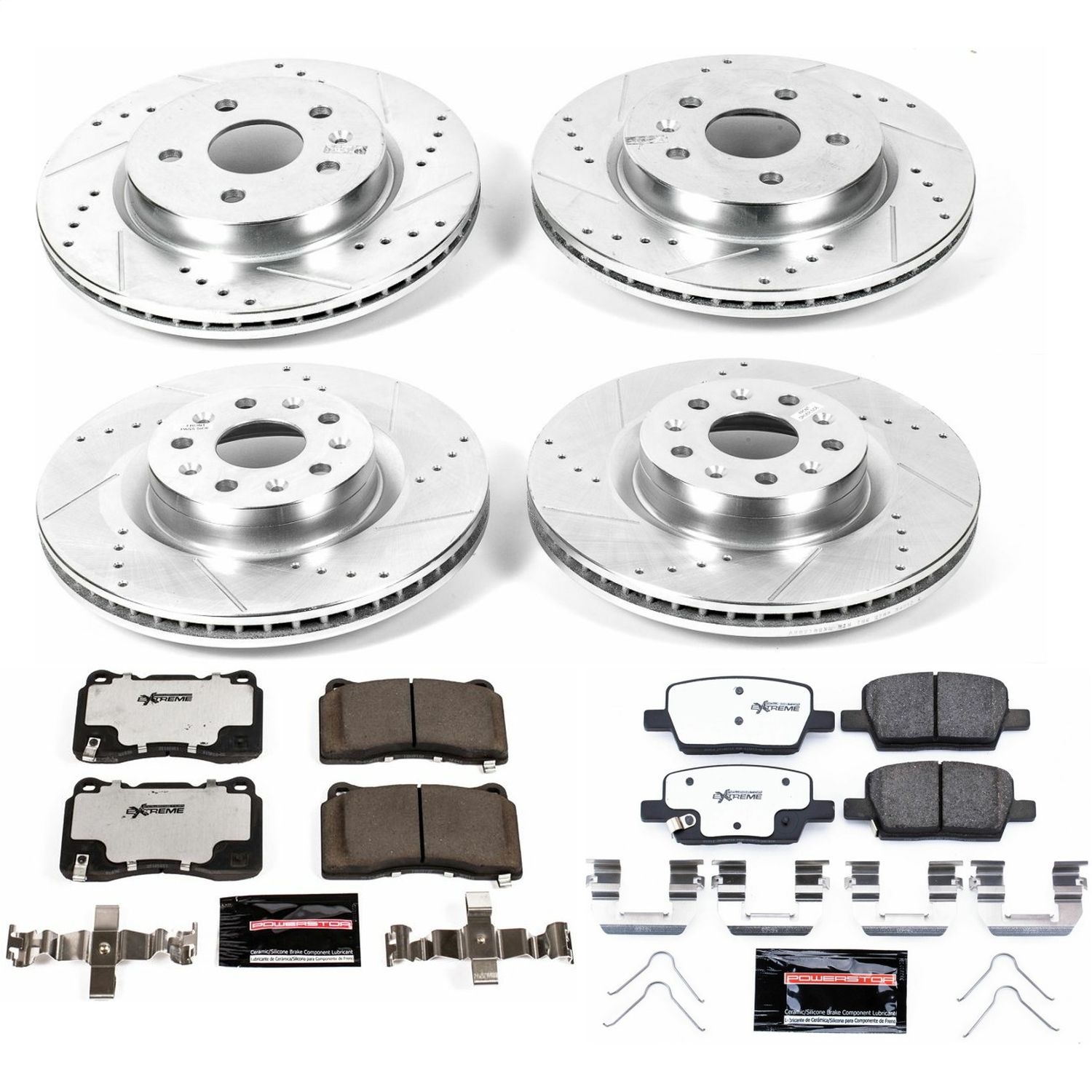 Power Stop - K7816-26 - Front and Rear - Disc Brake Pad and Rotor Kit