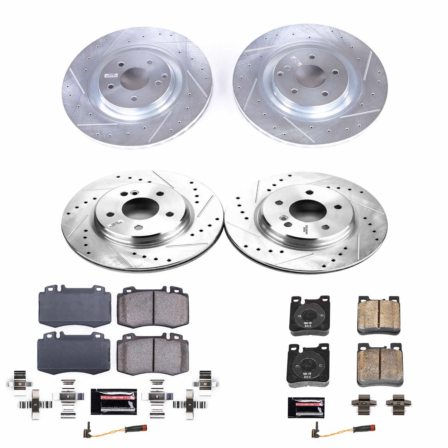 Power Stop - K7828 - Front and Rear - Disc Brake Pad and Rotor Kit
