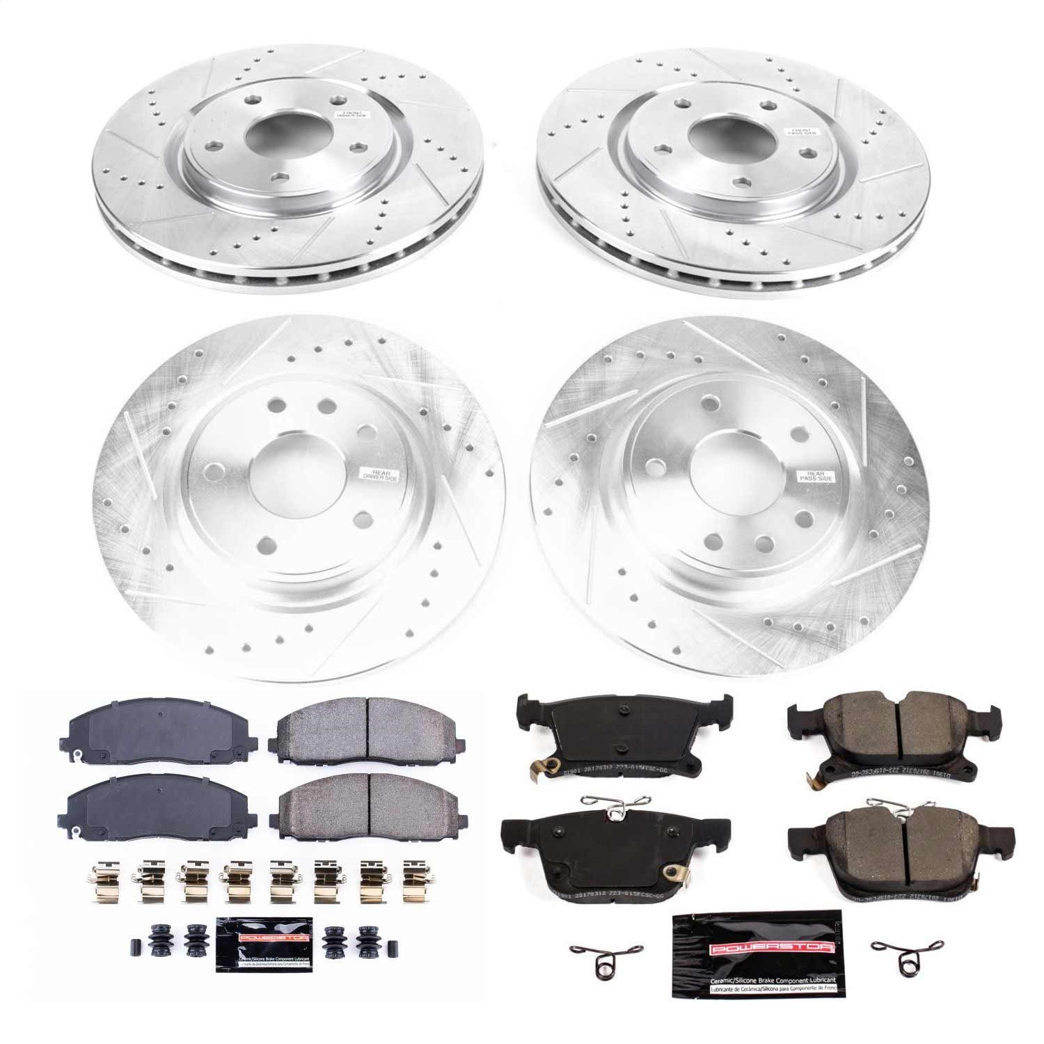 Power Stop - K7841 - Front and Rear - Disc Brake Pad and Rotor Kit