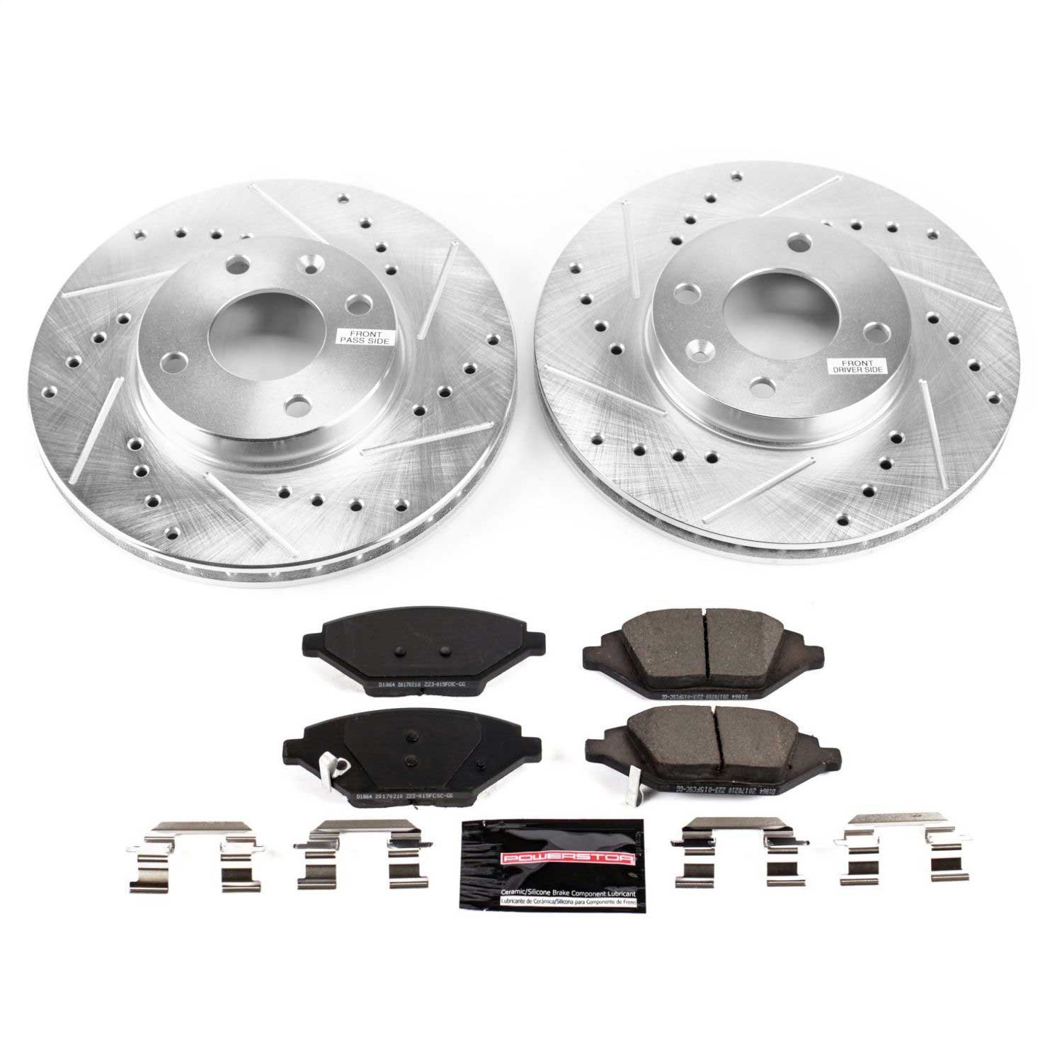 Power Stop - K7844 - Front - Disc Brake Pad and Rotor Kit