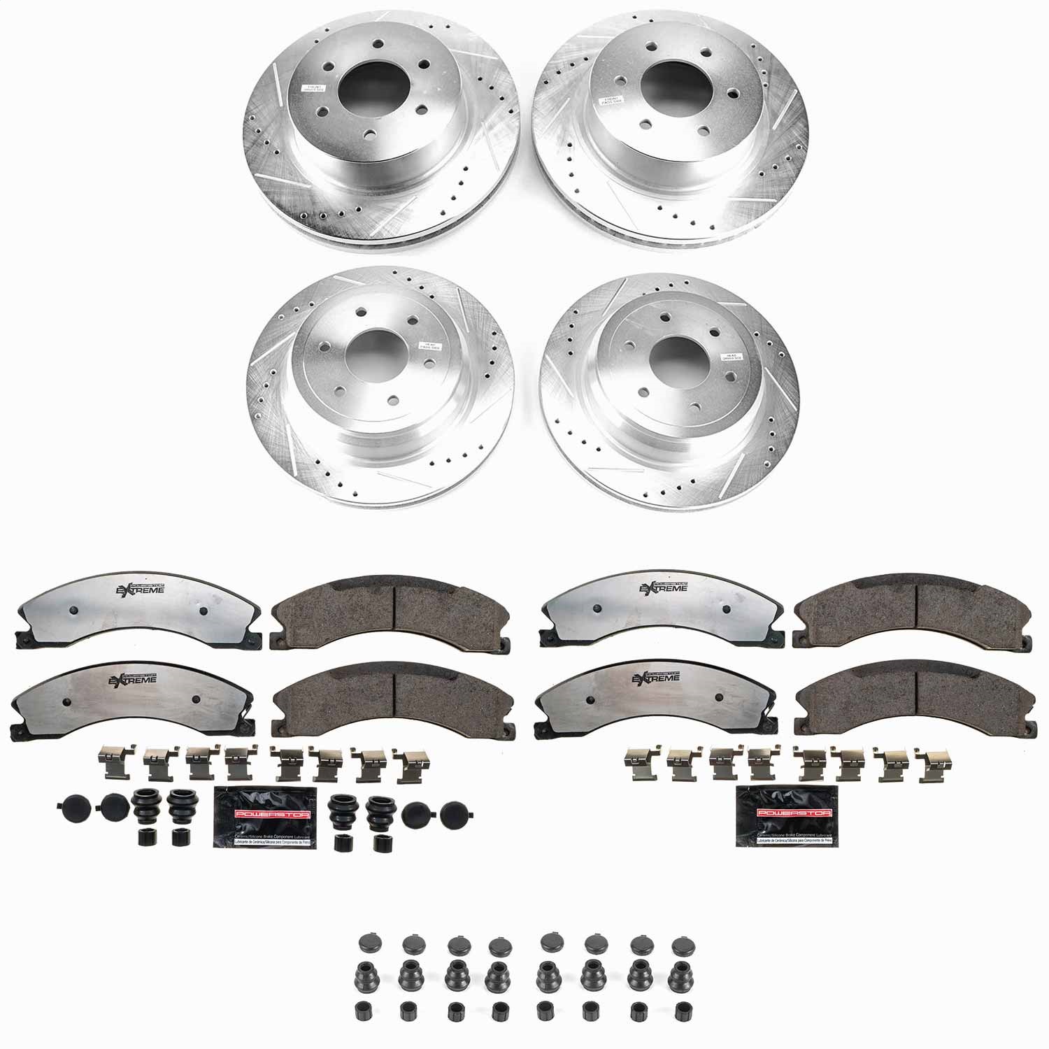 Power Stop - K7876-36 - Front and Rear - Disc Brake Pad and Rotor Kit