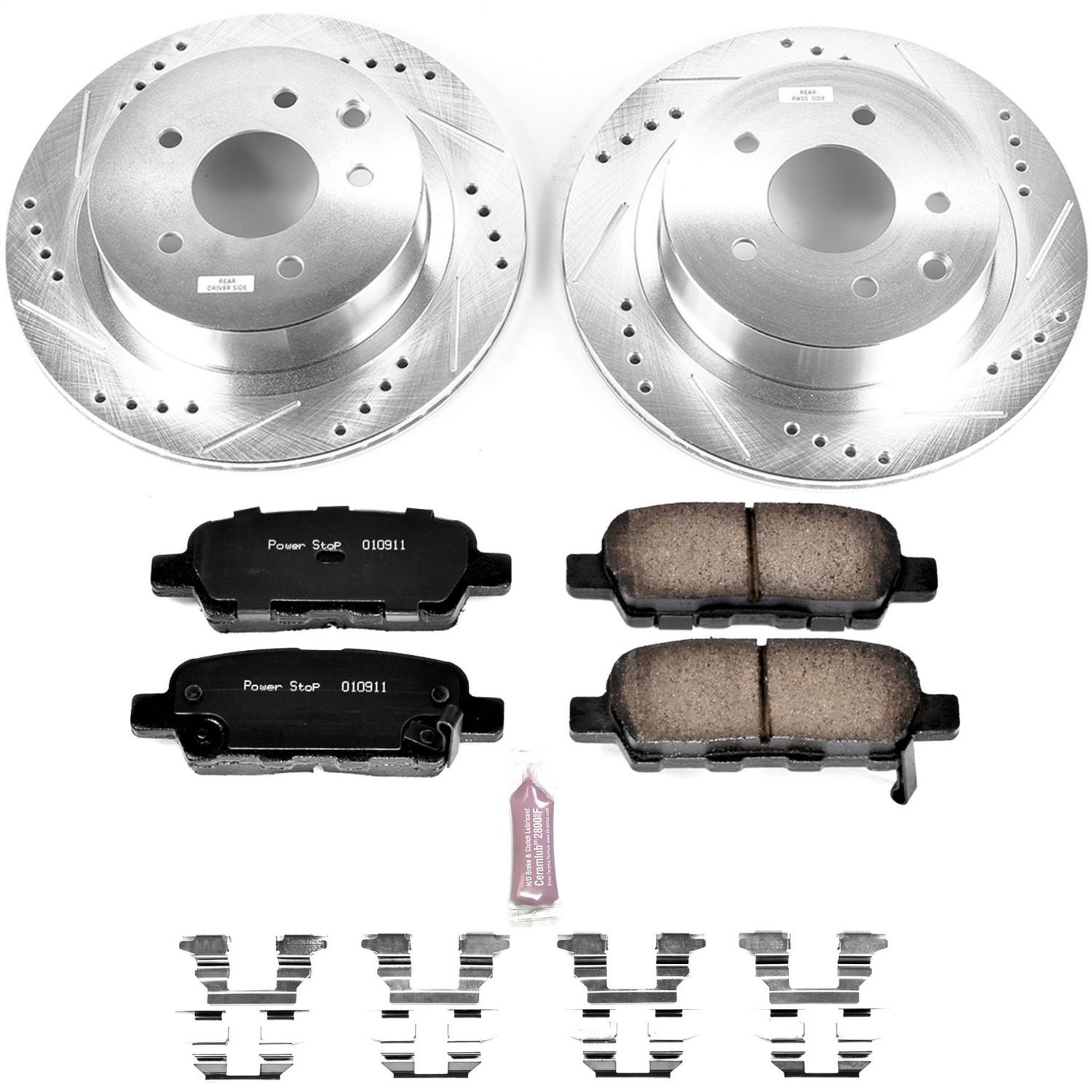 Power Stop - K7881 - Rear - Disc Brake Pad and Rotor Kit