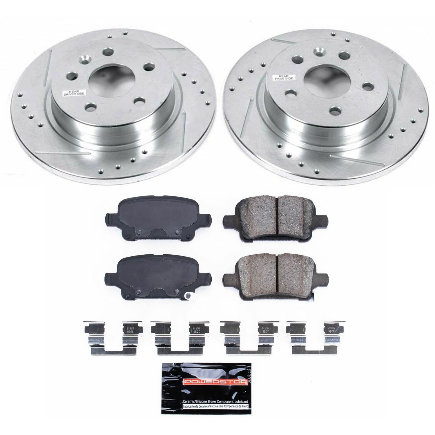 Power Stop - K7896 - Rear - Disc Brake Pad and Rotor Kit