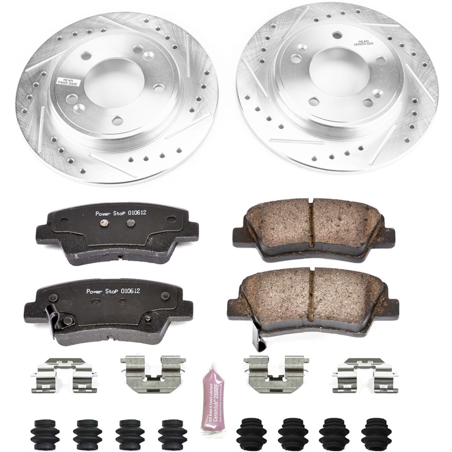 Power Stop - K7904 - Rear - Disc Brake Pad and Rotor Kit