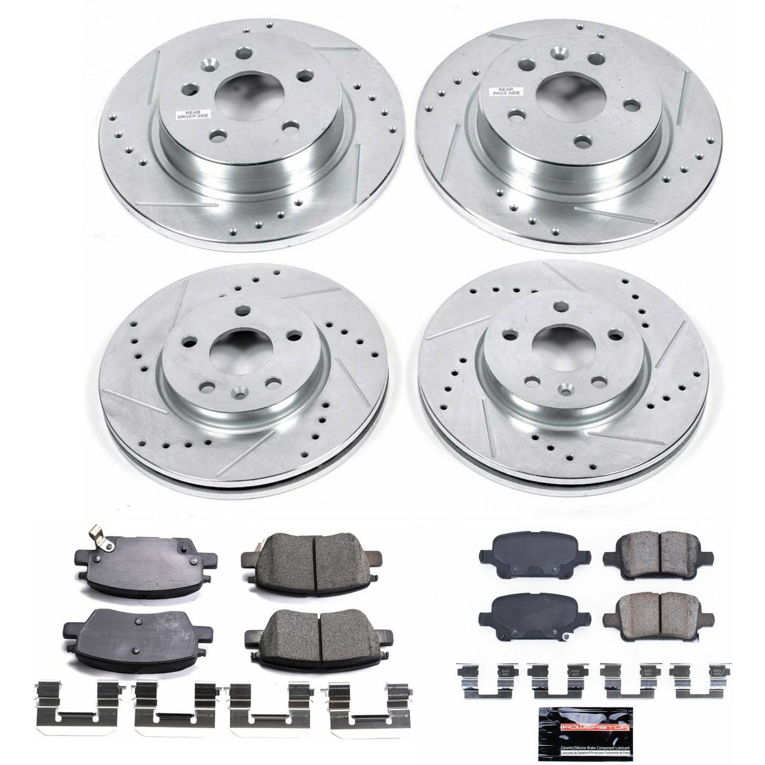 Power Stop - K7907 - Front and Rear - Disc Brake Pad and Rotor Kit