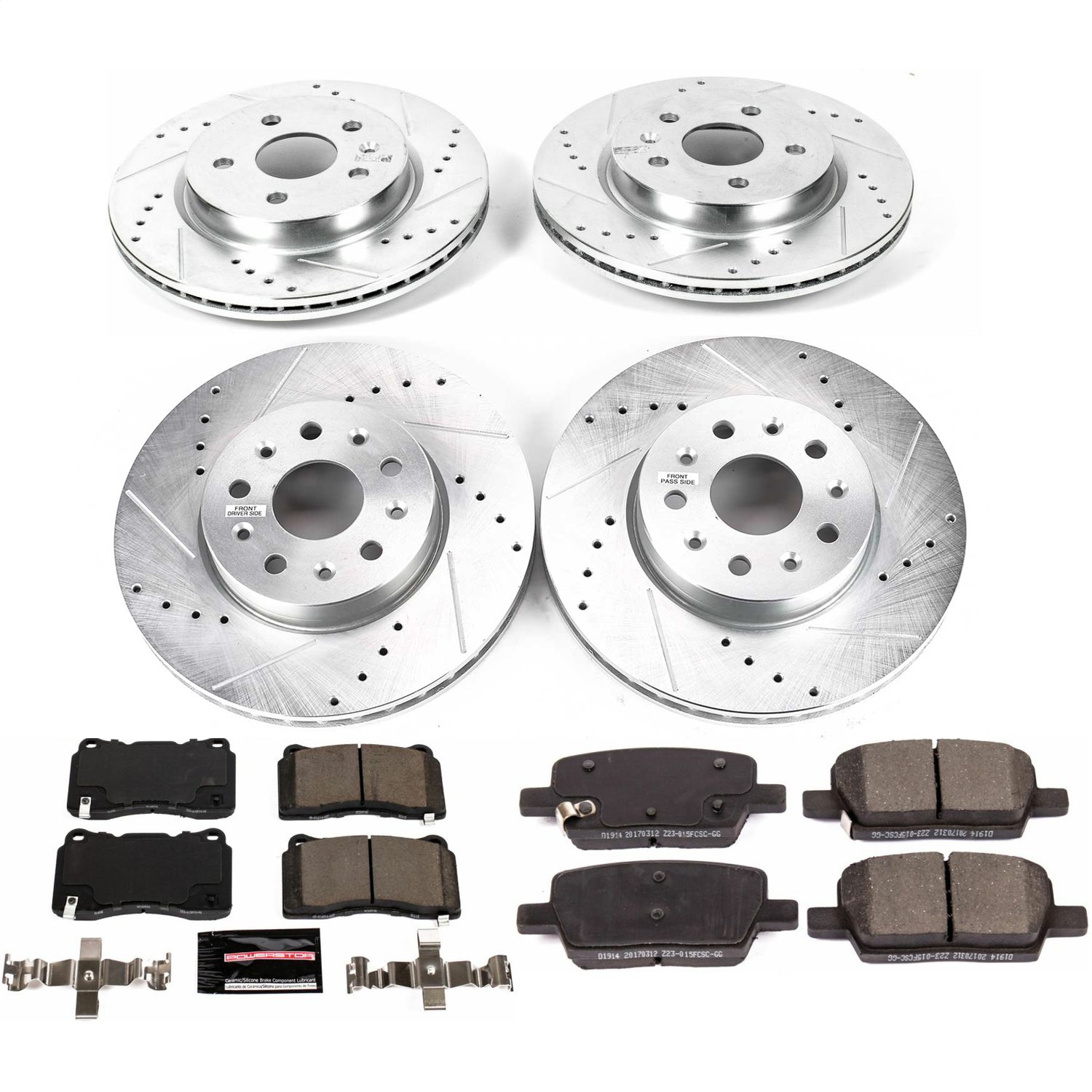 Power Stop - K7908 - Front and Rear - Disc Brake Pad and Rotor Kit