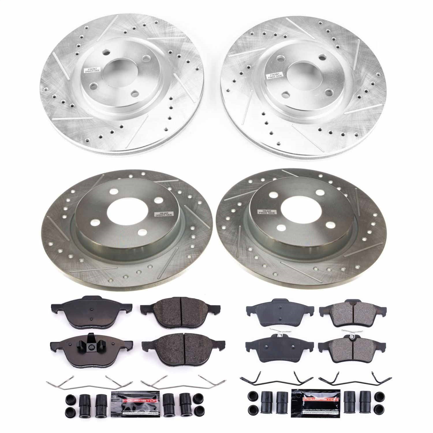 Power Stop - K7911 - Front and Rear - Disc Brake Pad and Rotor Kit