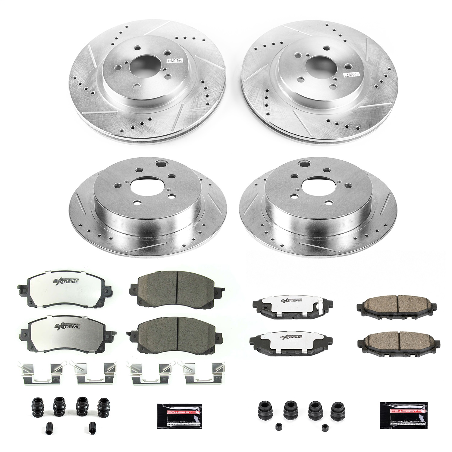 Power Stop - K7927-26 - Front and Rear - Disc Brake Pad and Rotor Kit