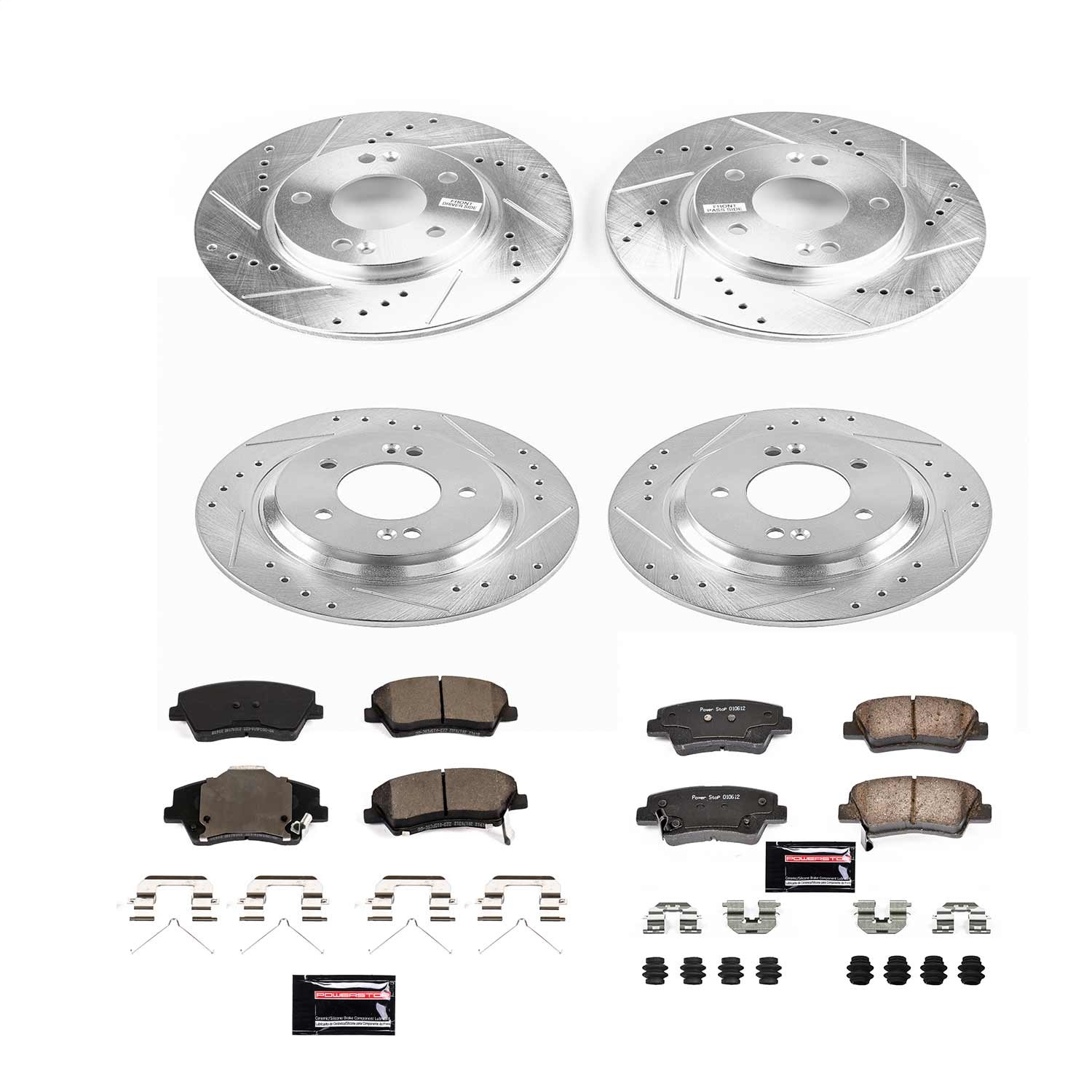 Power Stop - K7928 - Front and Rear - Disc Brake Pad and Rotor Kit