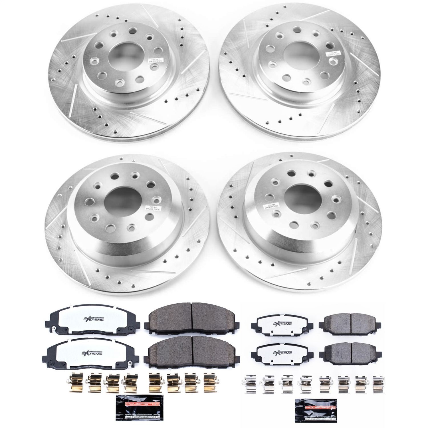 Power Stop - K7939-36 - Front and Rear - Disc Brake Pad and Rotor Kit