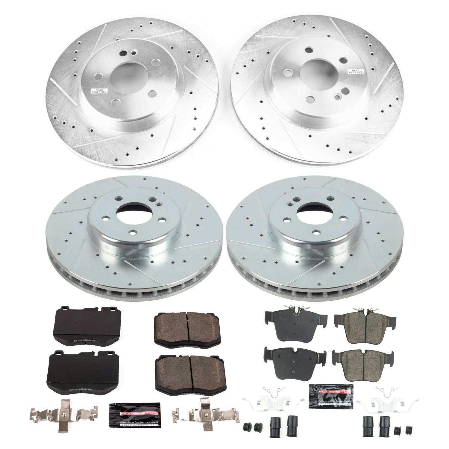 Power Stop - K7970 - Front and Rear - Disc Brake Pad and Rotor Kit