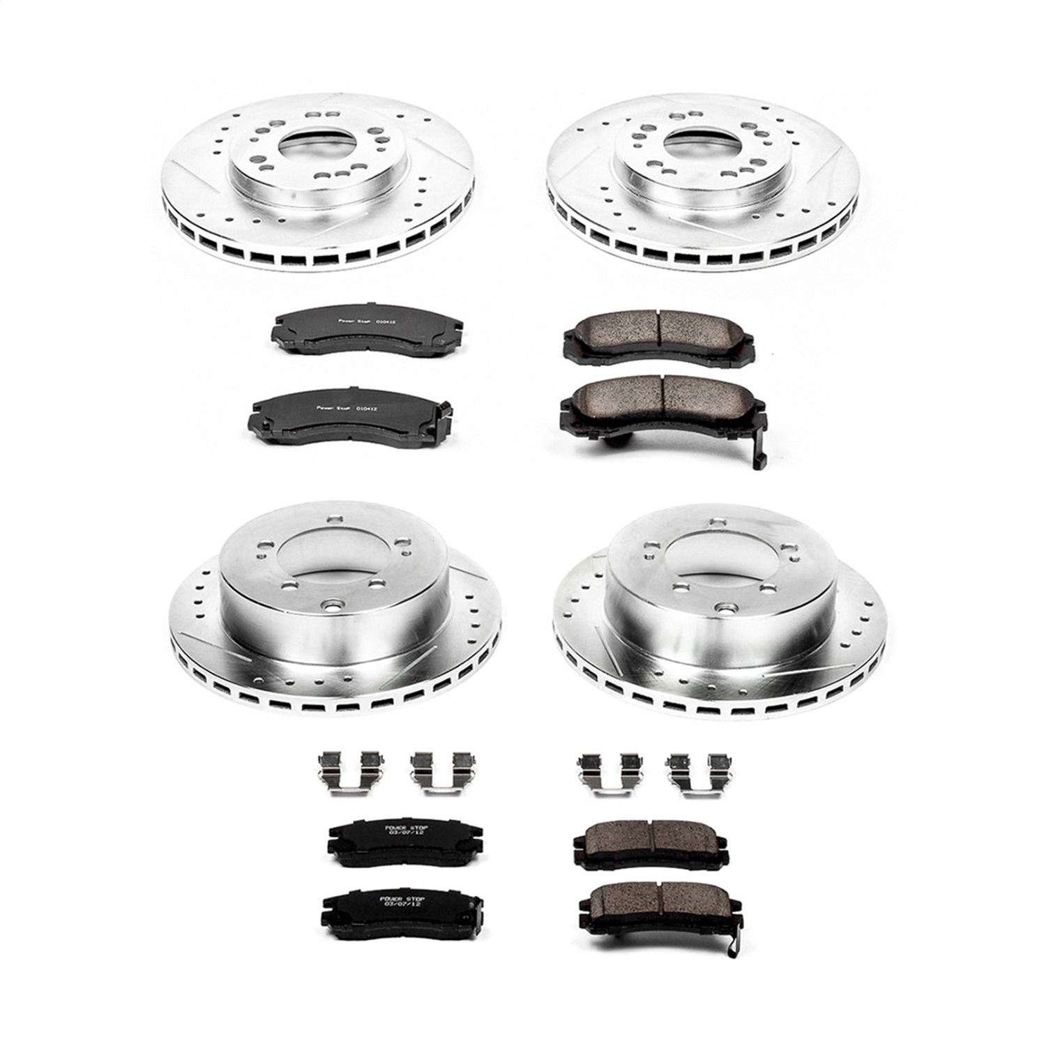 Power Stop - K800 - Front and Rear - Disc Brake Pad and Rotor Kit