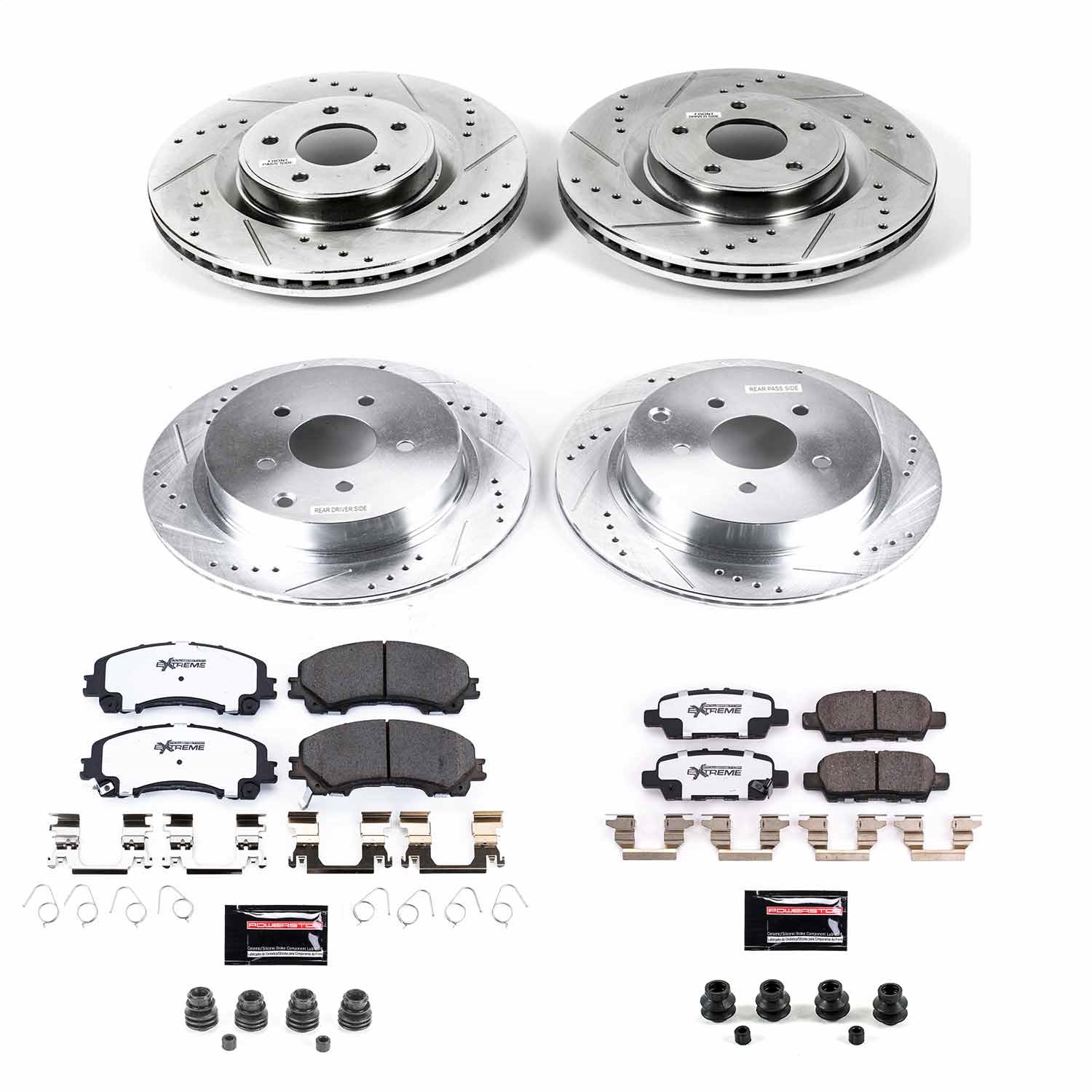 Power Stop - K8006-26 - Front and Rear - Disc Brake Pad and Rotor Kit
