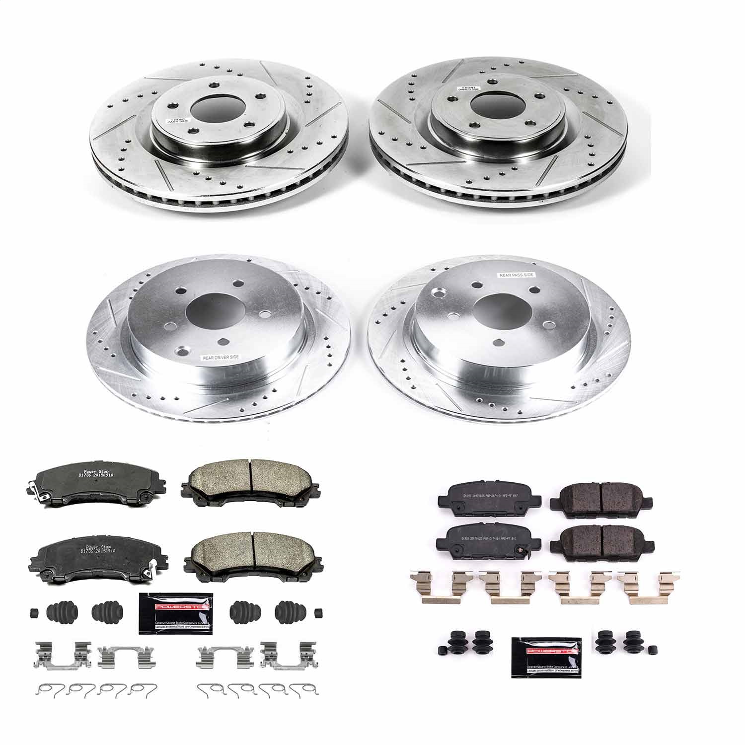 Power Stop - K8006 - Front and Rear - Disc Brake Pad and Rotor Kit