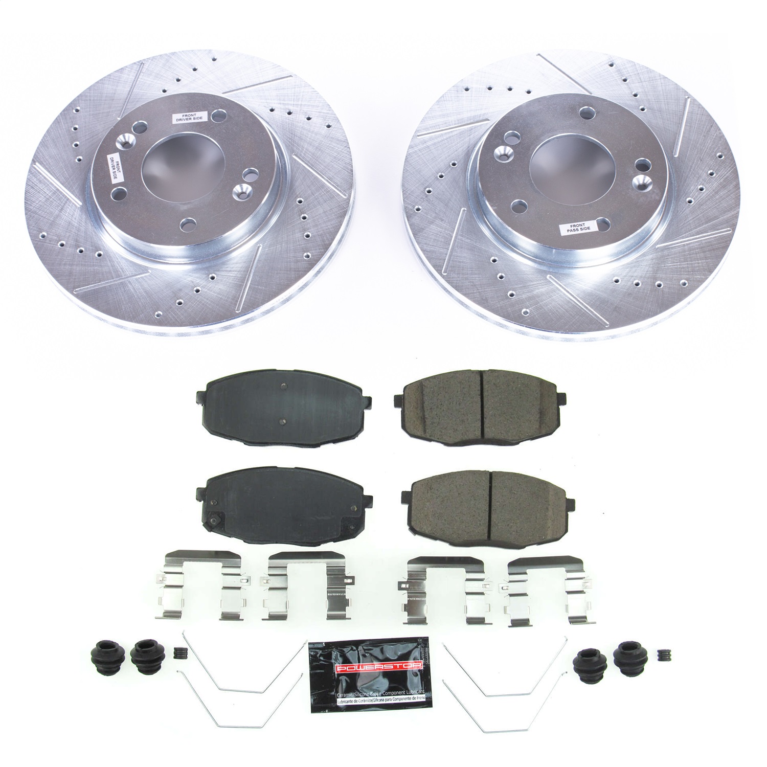 Power Stop - K8007 - Front - Disc Brake Pad and Rotor Kit