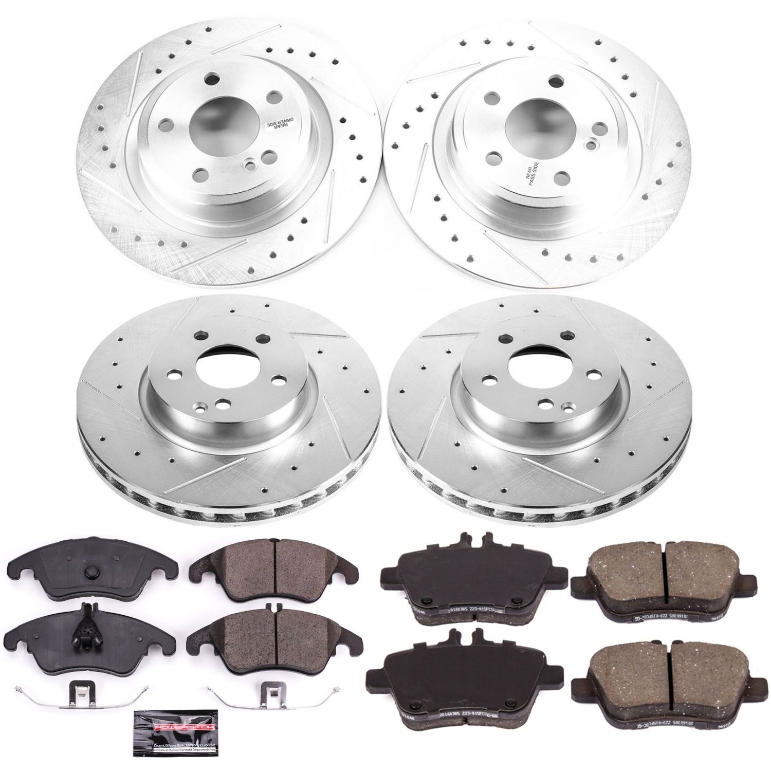 Power Stop - K8056 - Front and Rear - Disc Brake Pad and Rotor Kit