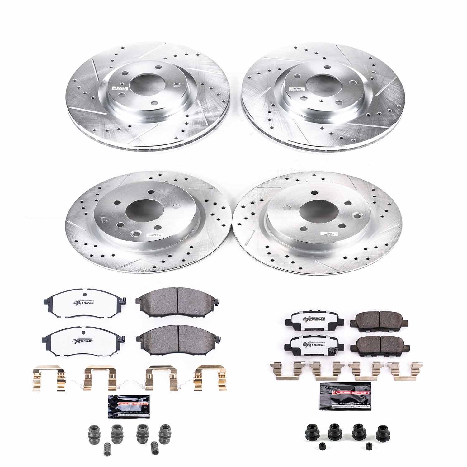 Power Stop - K8060-26 - Front and Rear - Disc Brake Pad and Rotor Kit