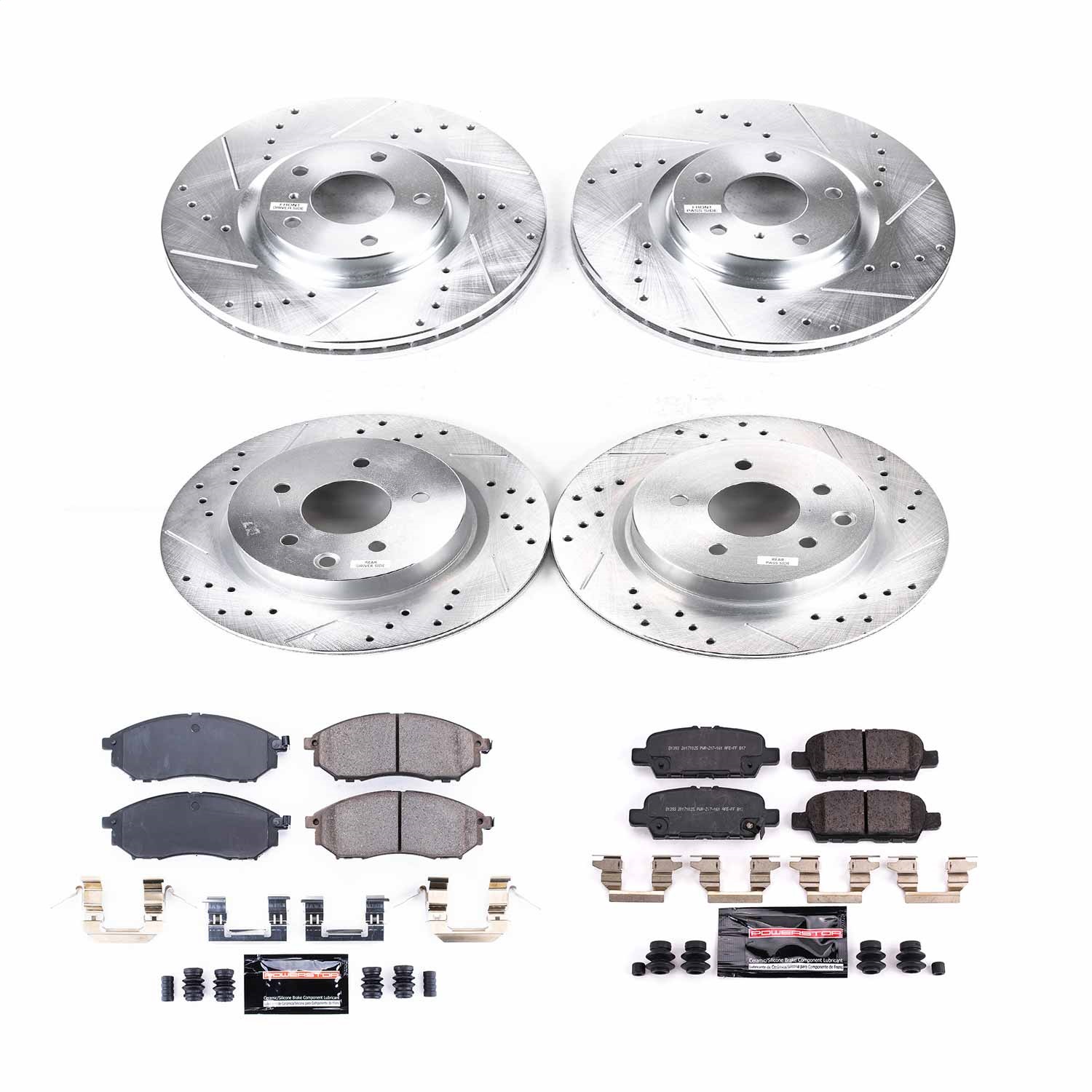 Power Stop - K8060 - Front and Rear - Disc Brake Pad and Rotor Kit