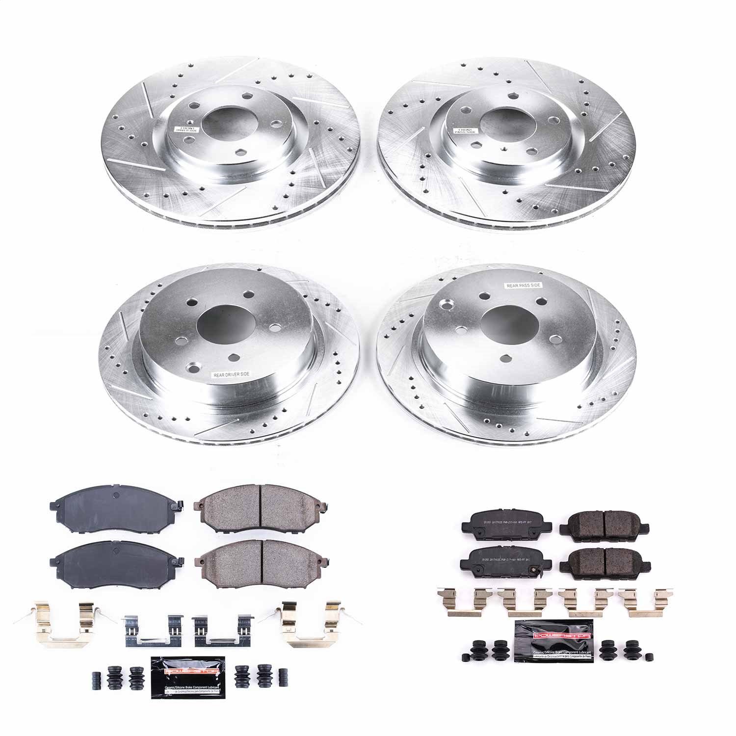 Power Stop - K8061 - Front and Rear - Disc Brake Pad and Rotor Kit