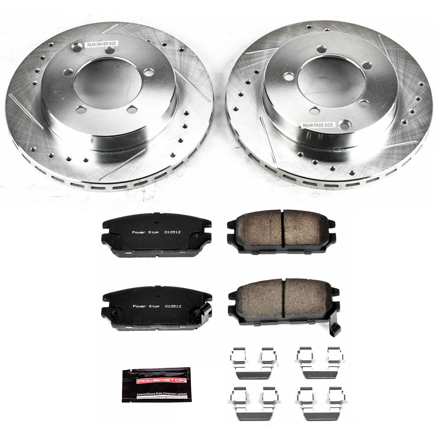 Power Stop - K808 - Rear - Disc Brake Pad and Rotor Kit