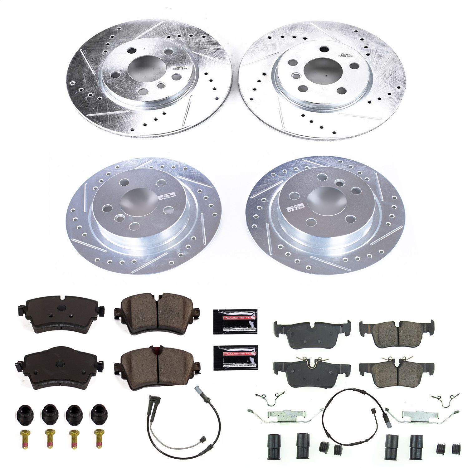 Power Stop - K8105 - Front and Rear - Disc Brake Pad and Rotor Kit