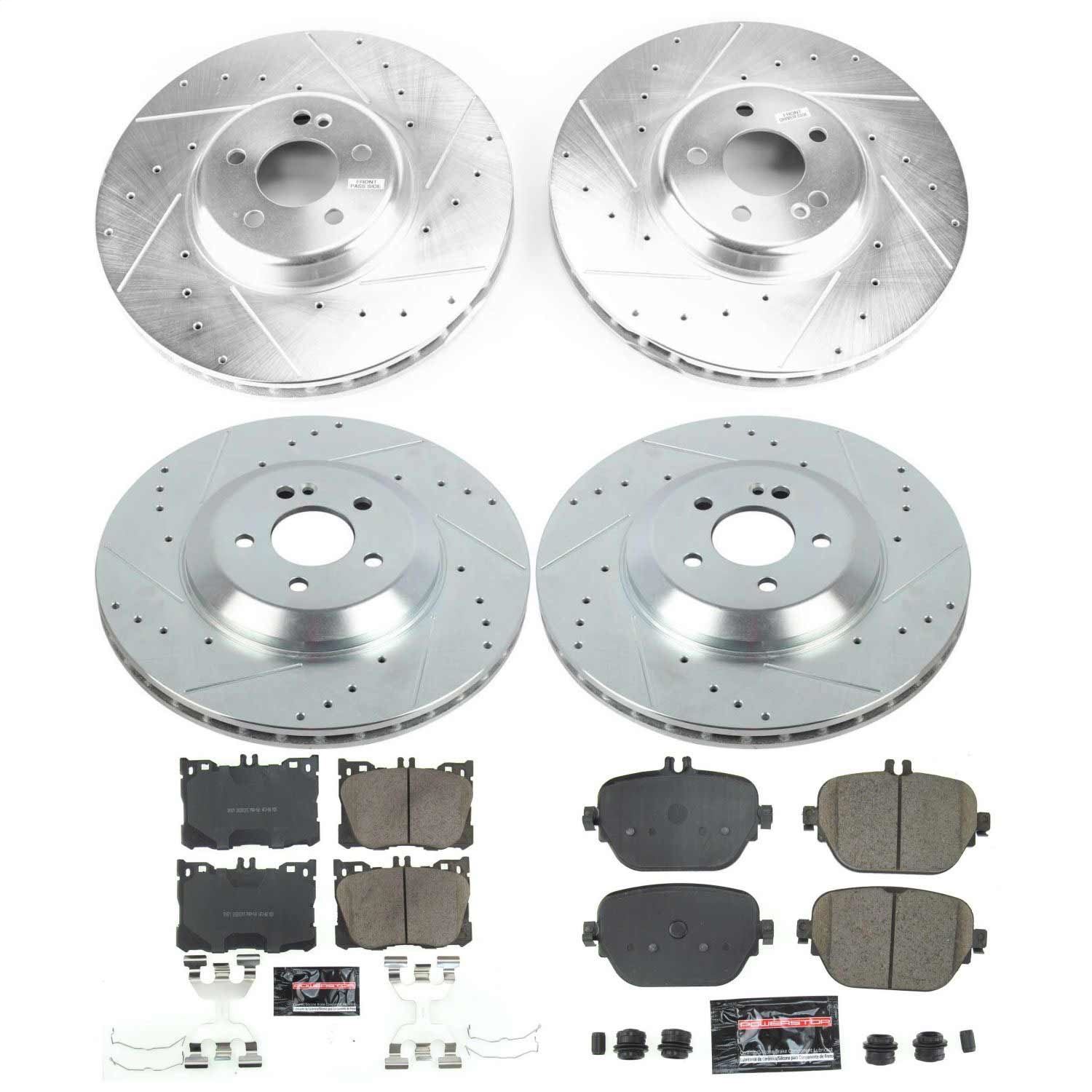 Power Stop - K8106 - Front and Rear - Disc Brake Pad and Rotor Kit