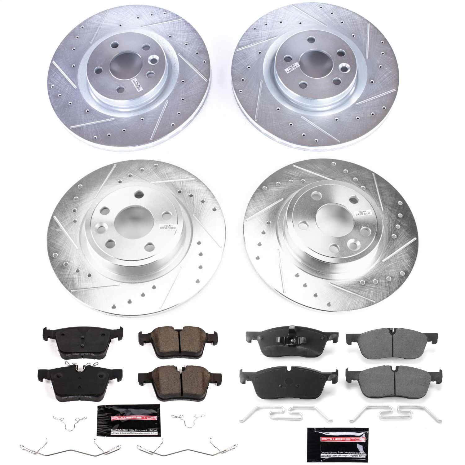 Power Stop - K8108 - Front and Rear - Disc Brake Pad and Rotor Kit