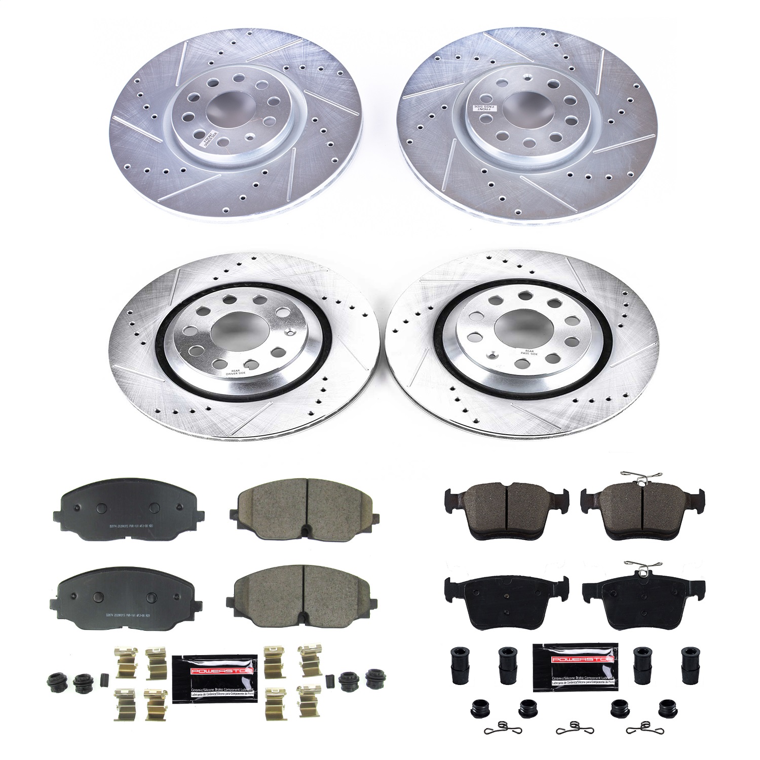 Power Stop - K8118 - Front and Rear - Disc Brake Pad and Rotor Kit