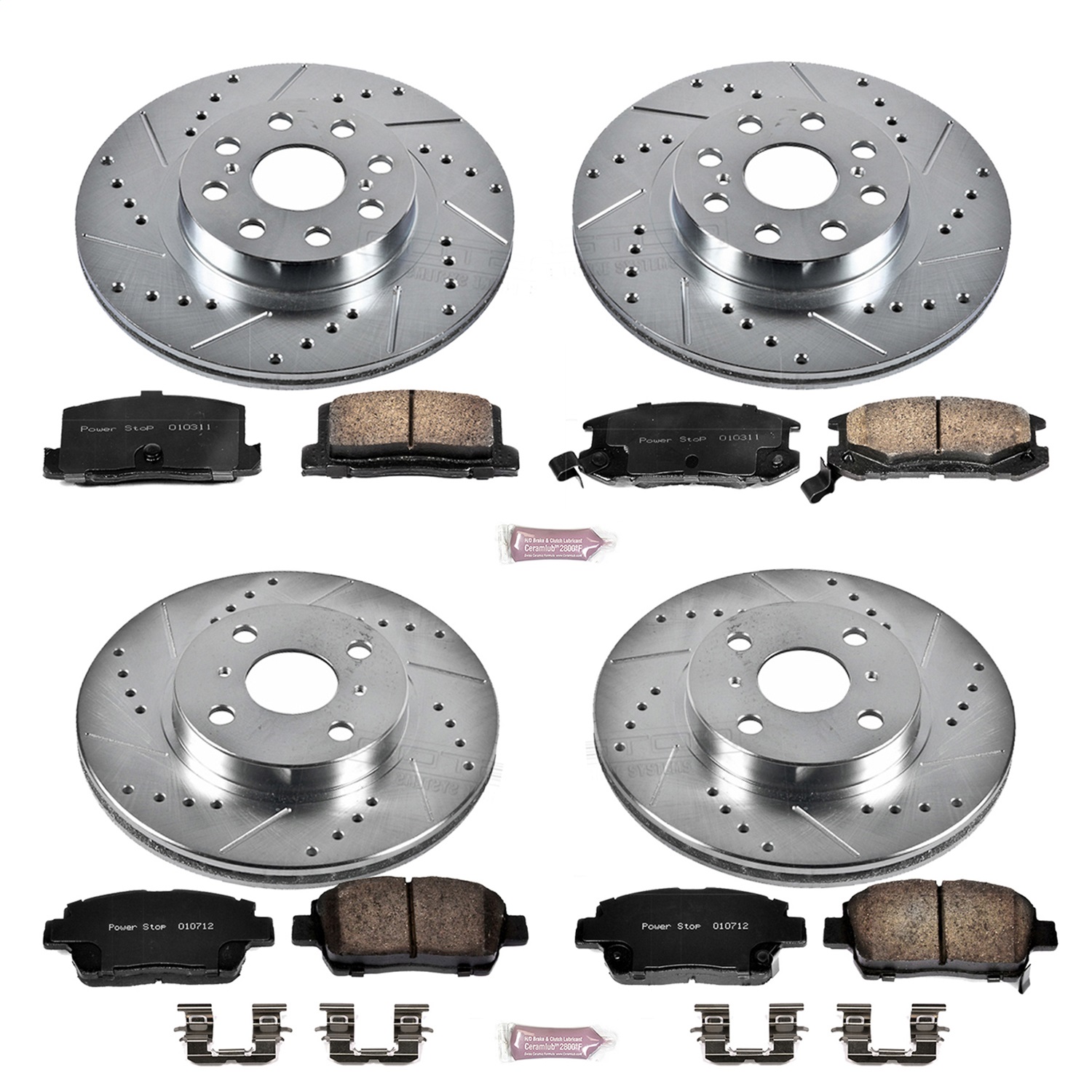 Power Stop - K822 - Front and Rear - Disc Brake Pad and Rotor Kit
